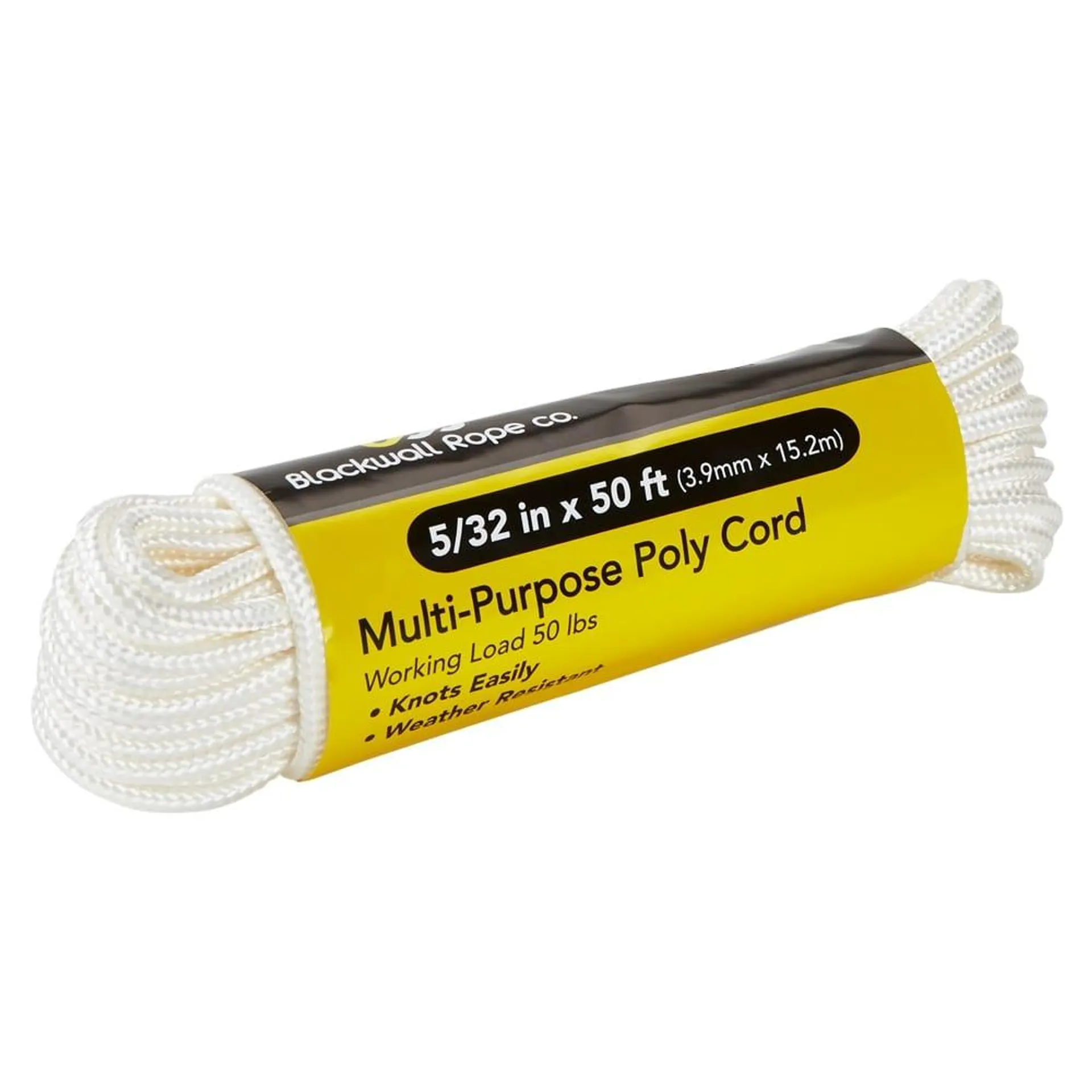 Blackwall Rope Co. 5/32" Multi-Purpose Poly Cord, 50’