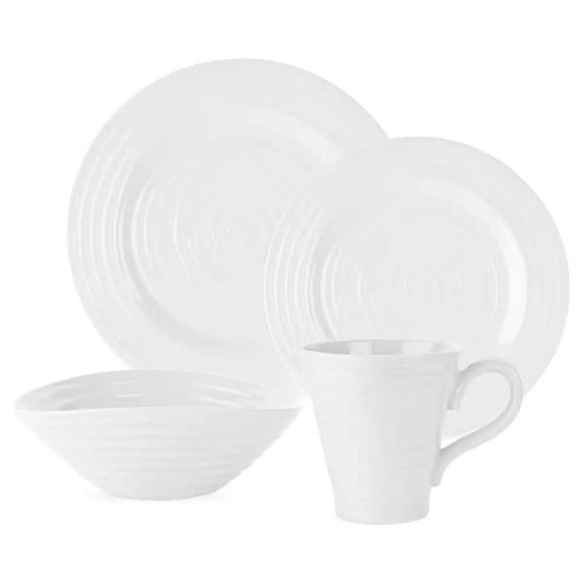 Portmeirion Sophie Conran White 16 Piece Dinner Set - 11', 8", 7.5"