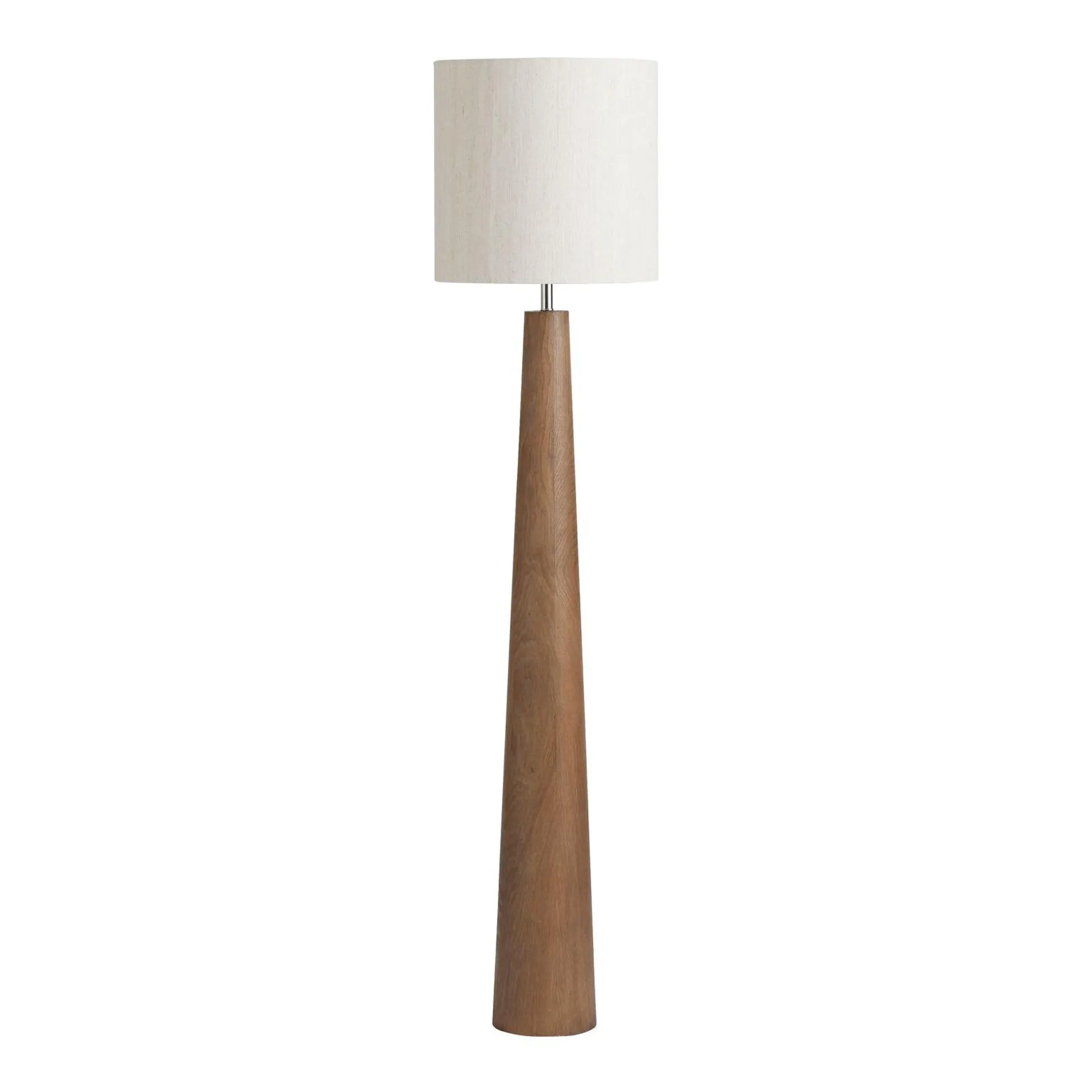 Yarra Faux Wood and Jute Tapered Floor Lamp