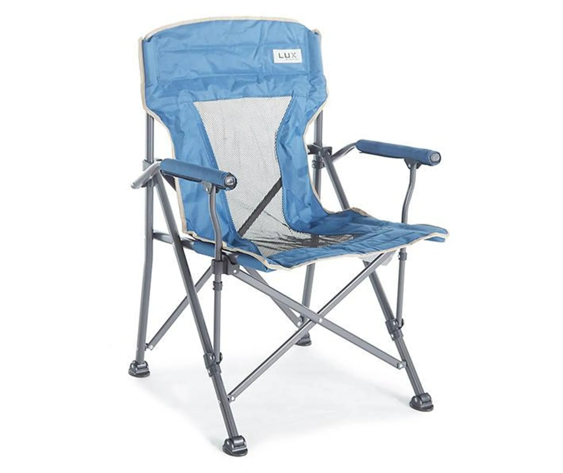 Lux Navy Blue Folding Quad Chair