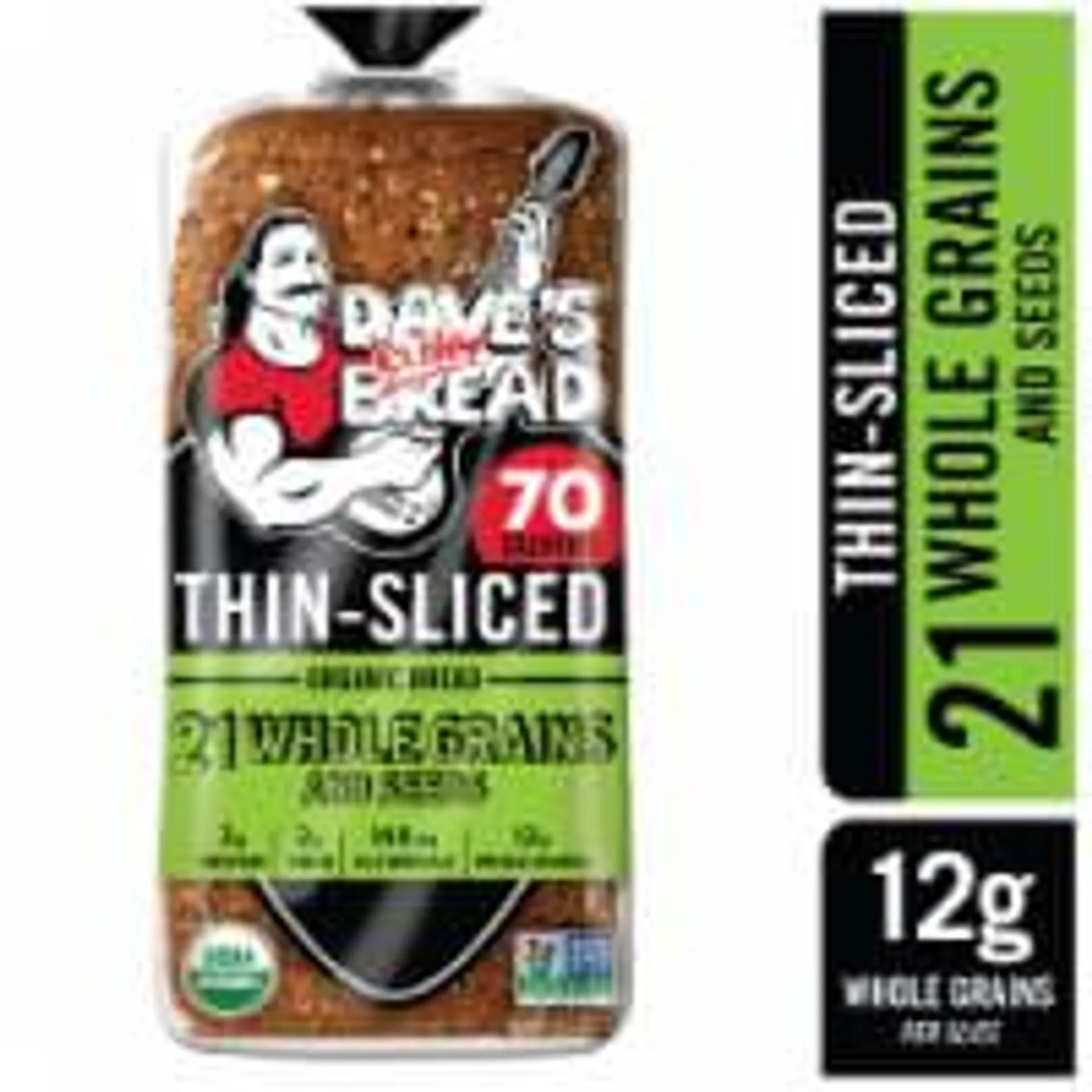 Dave's Killer Bread 21 Whole Grains and Seeds Thin-Sliced Organic Whole Grain Bread