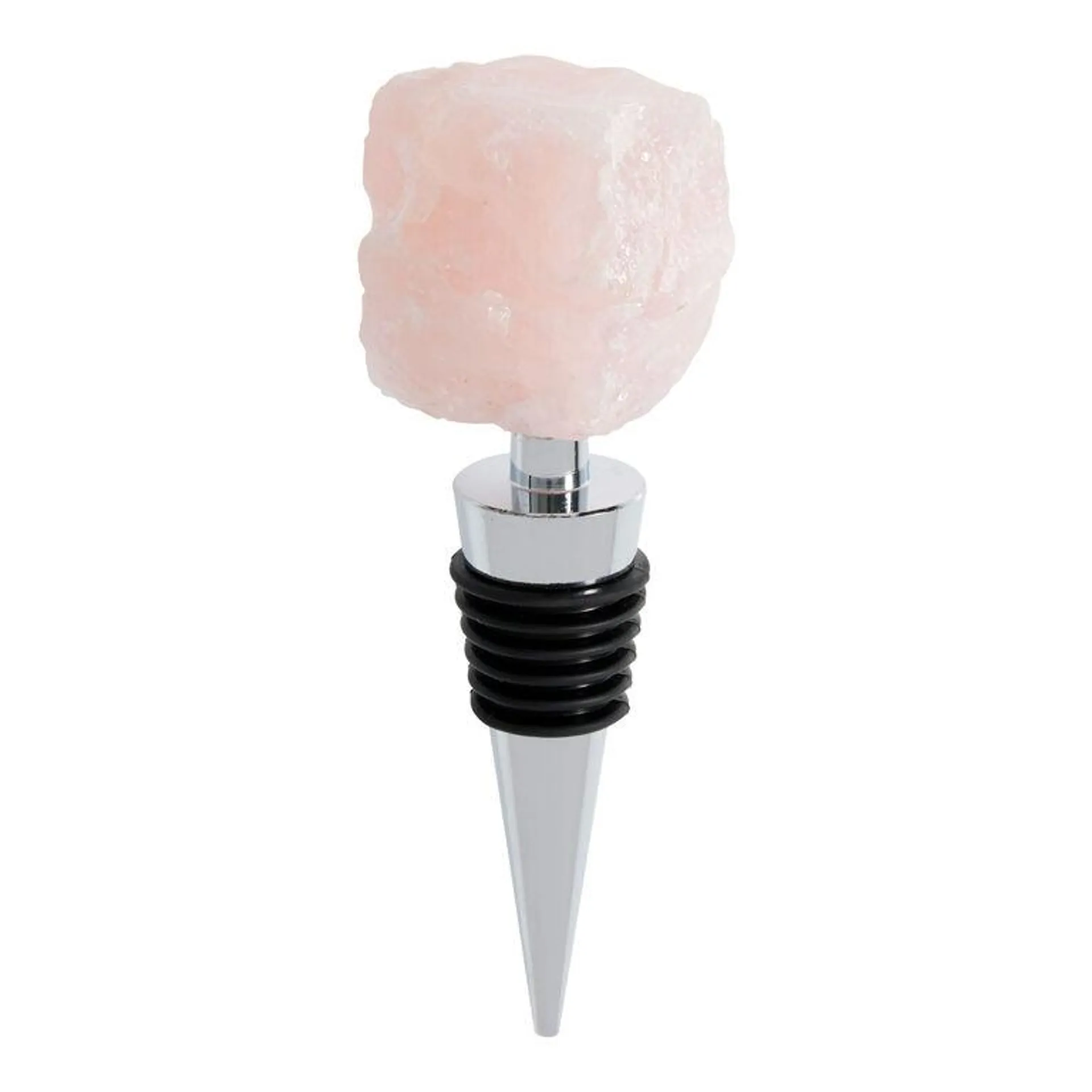 Genuine Rose Quartz Bottle Stopper