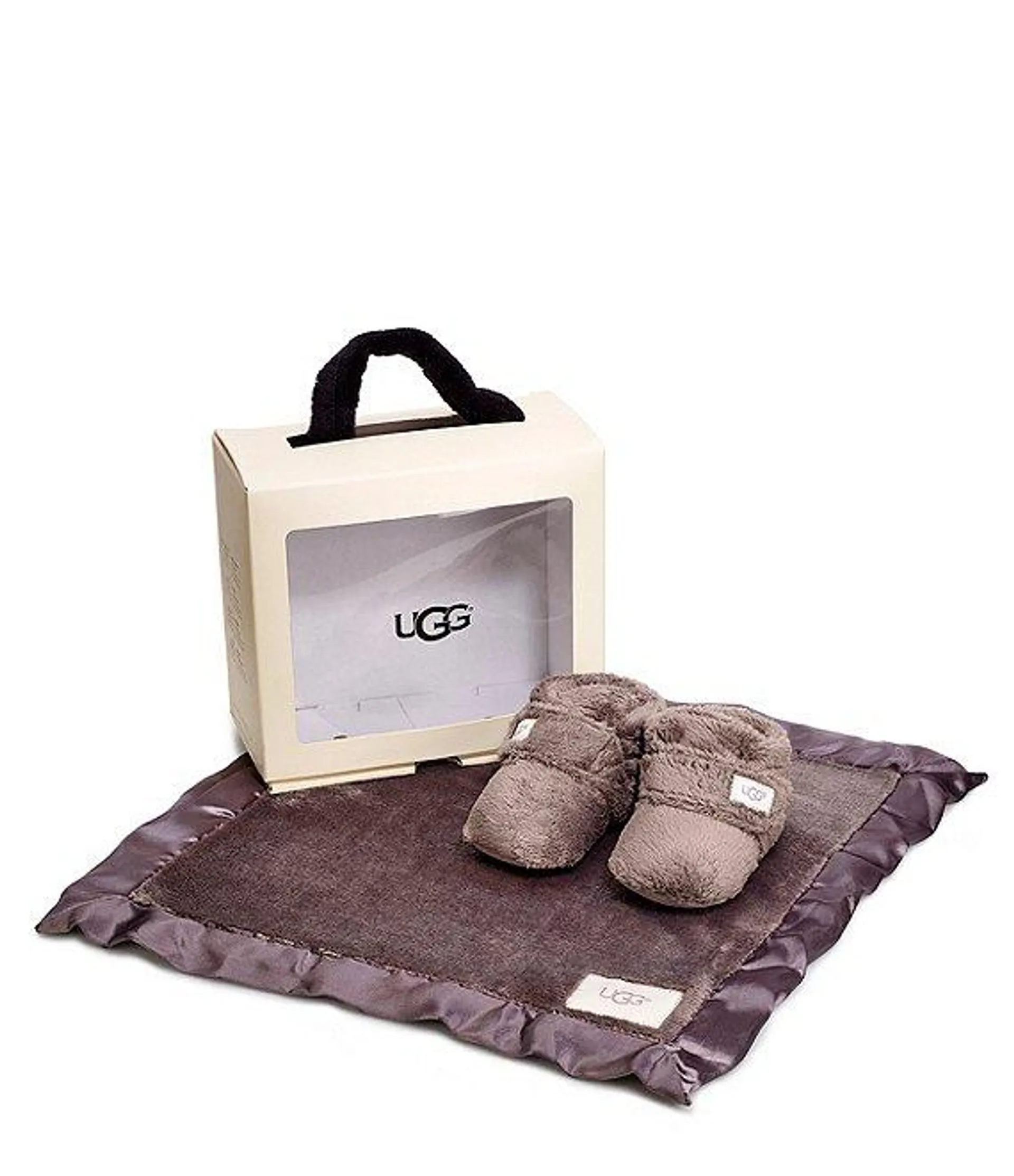 UGG® Kids' Bixbee Crib Shoe And Lovey Blanket Washable Gift Set (Infant)