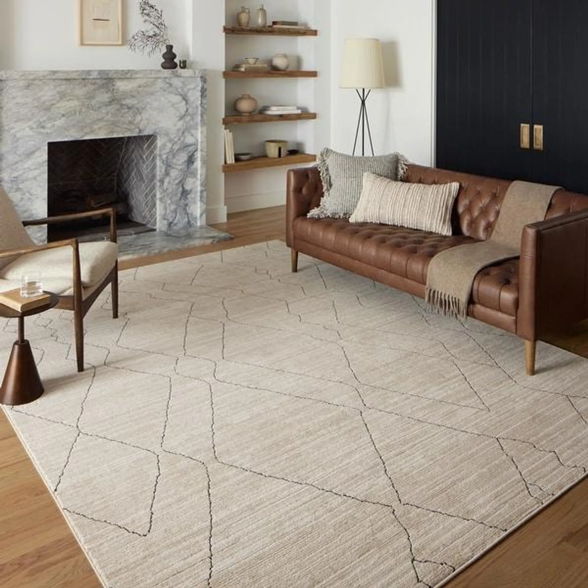 Alexander Home Harrison Modern Diamond Area Rug