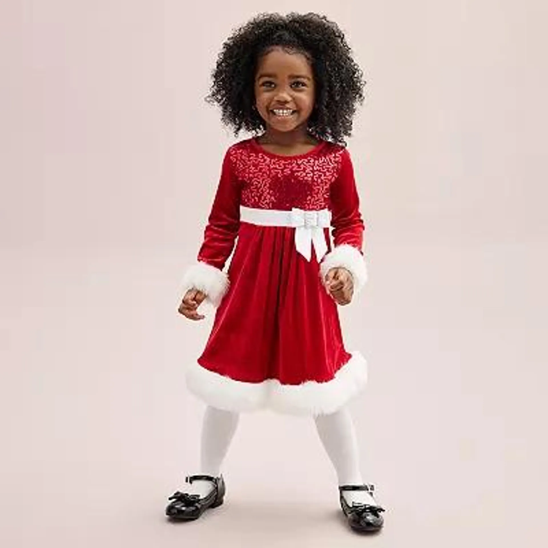 Baby & Toddler Girl Bonnie Jean Velvet Santa Dress