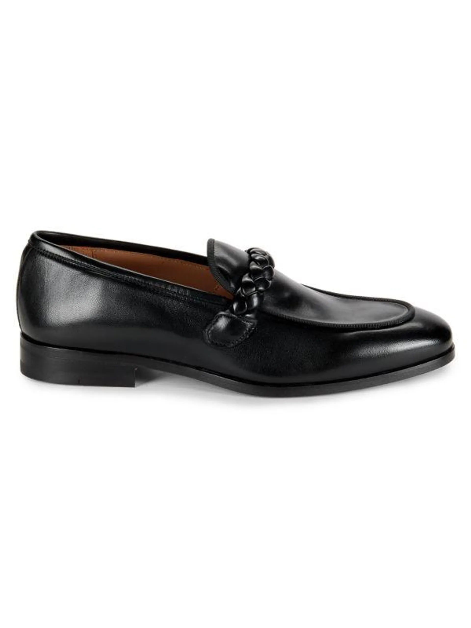 Apron Toe Leather Loafers