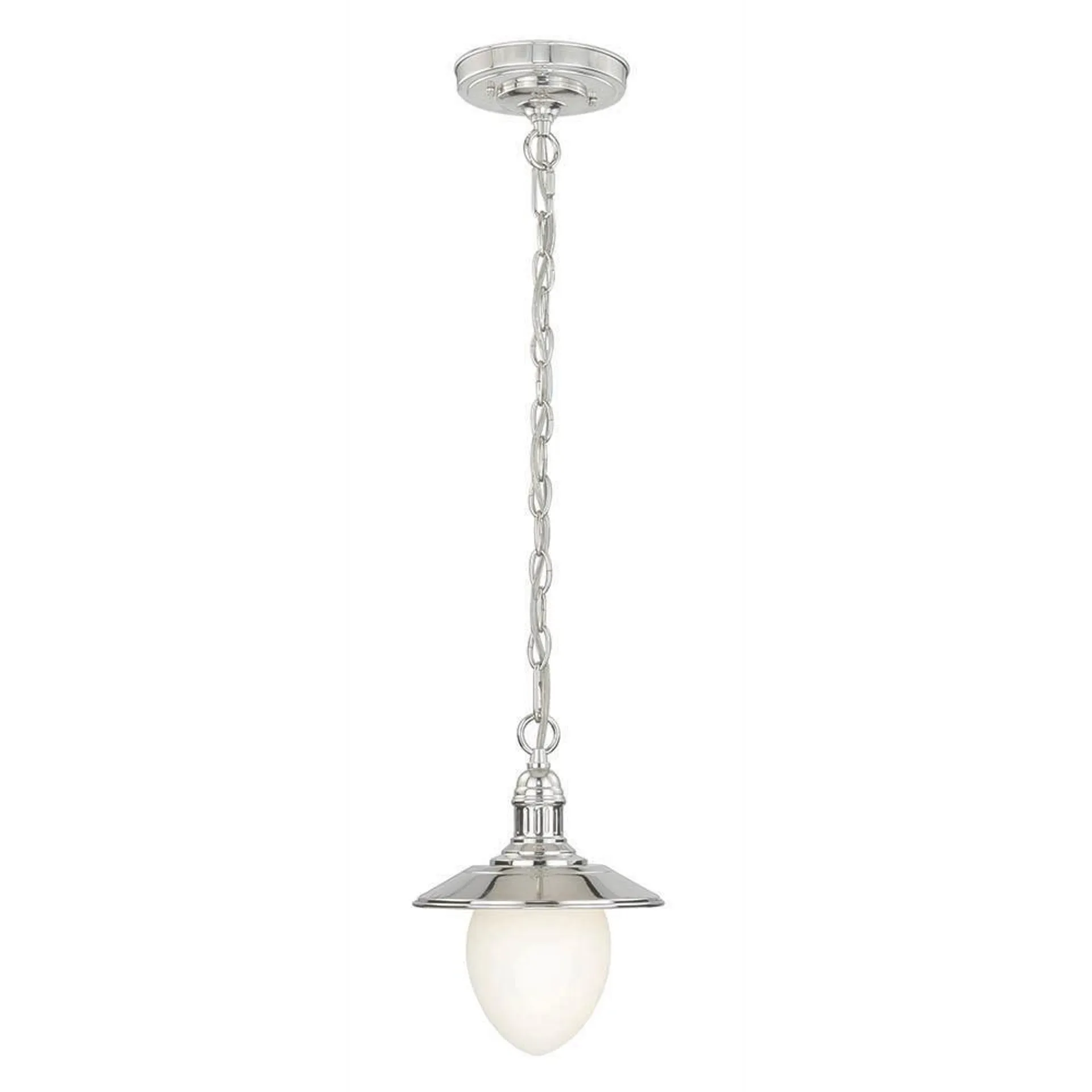 Patriot Lighting® Marina Bay Polished Nickel 1-Light Pendant