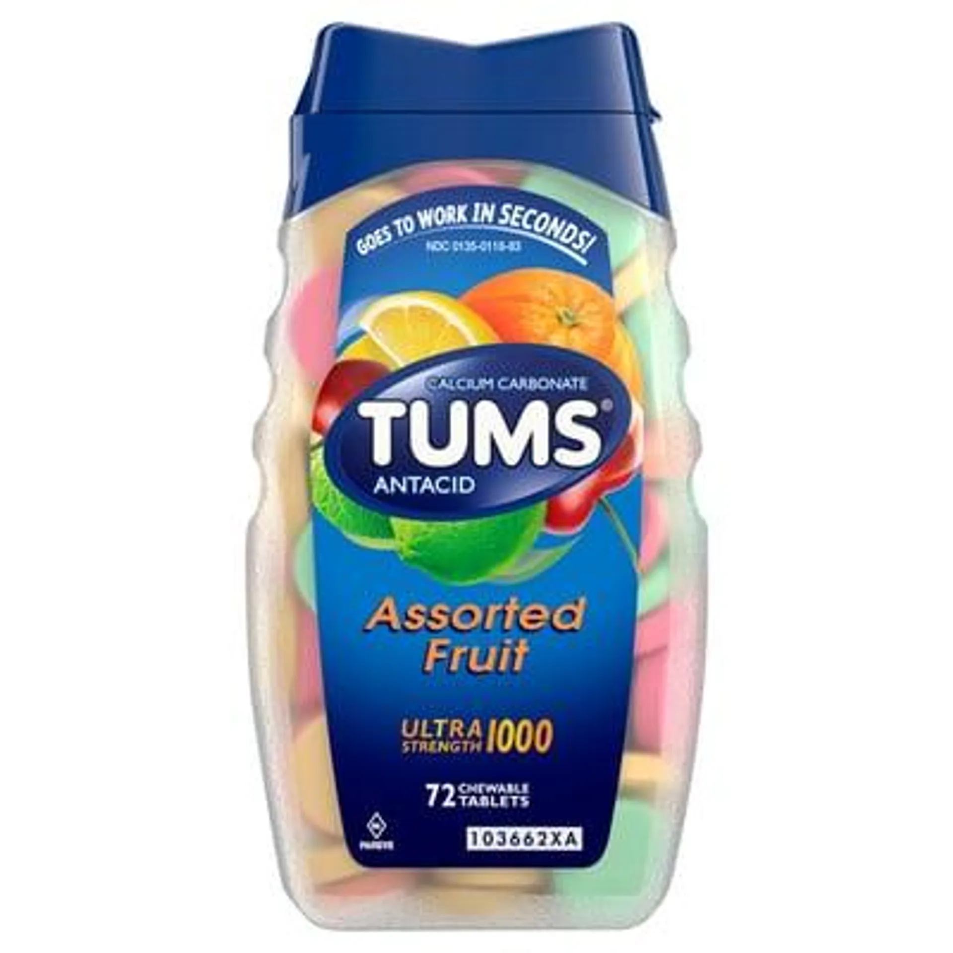 Tums, Antacid, Ultra Strength 1000, Assorted Fruit