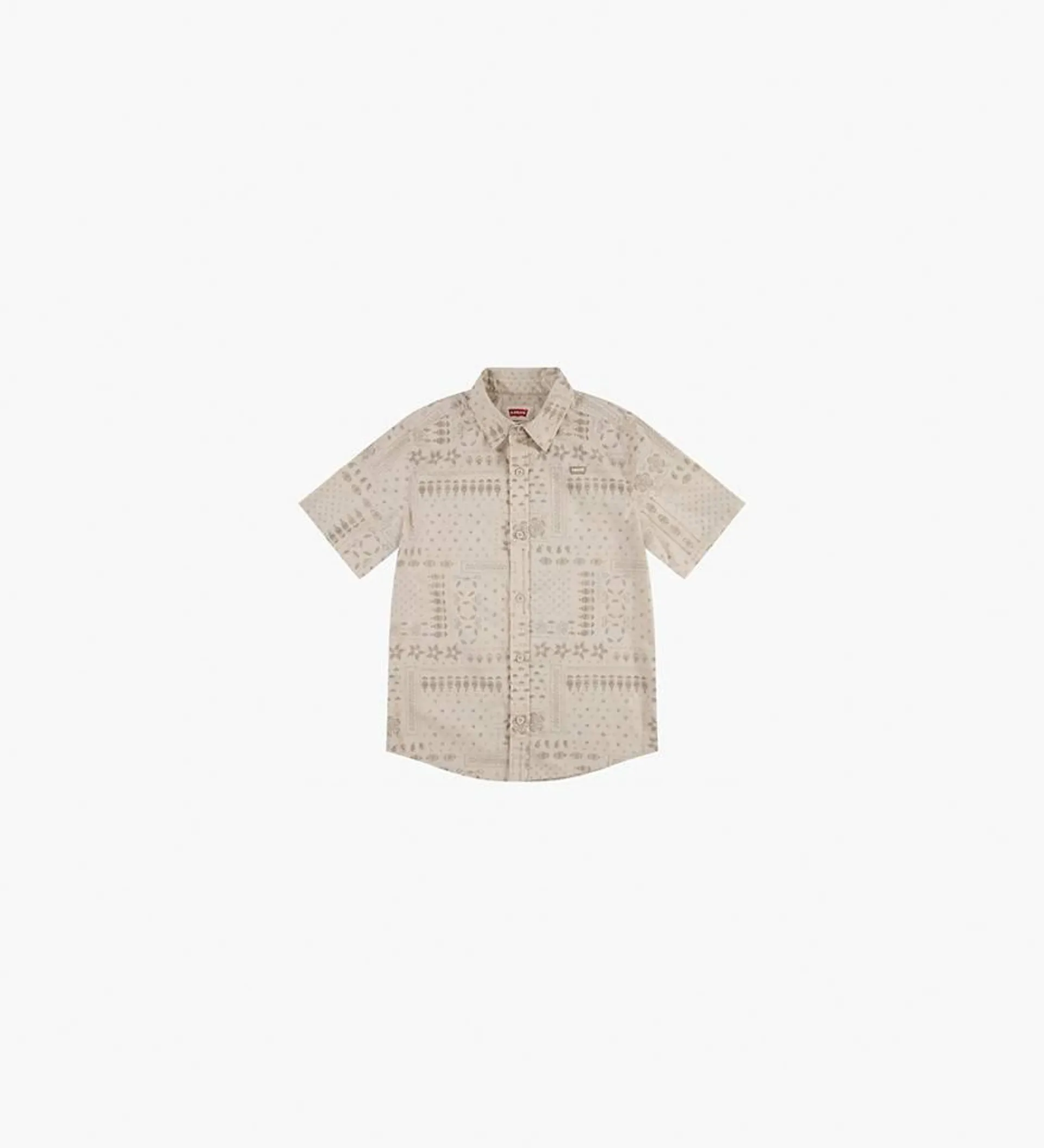 Short Sleeve Woven Shirt Big Boys S-xl