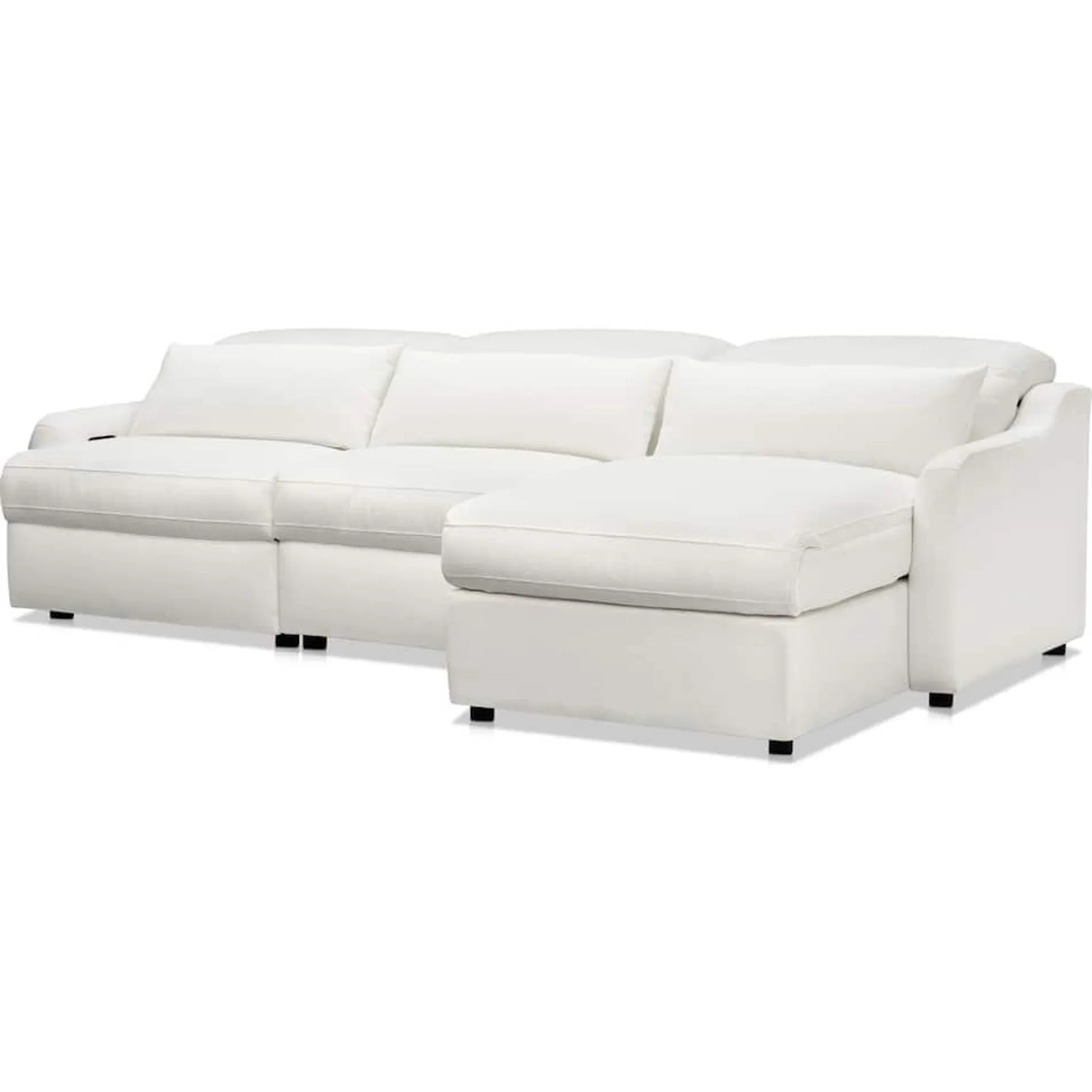 Gentry 3-Piece Dual-Power Reclining Sectional with Adjustable Chaise