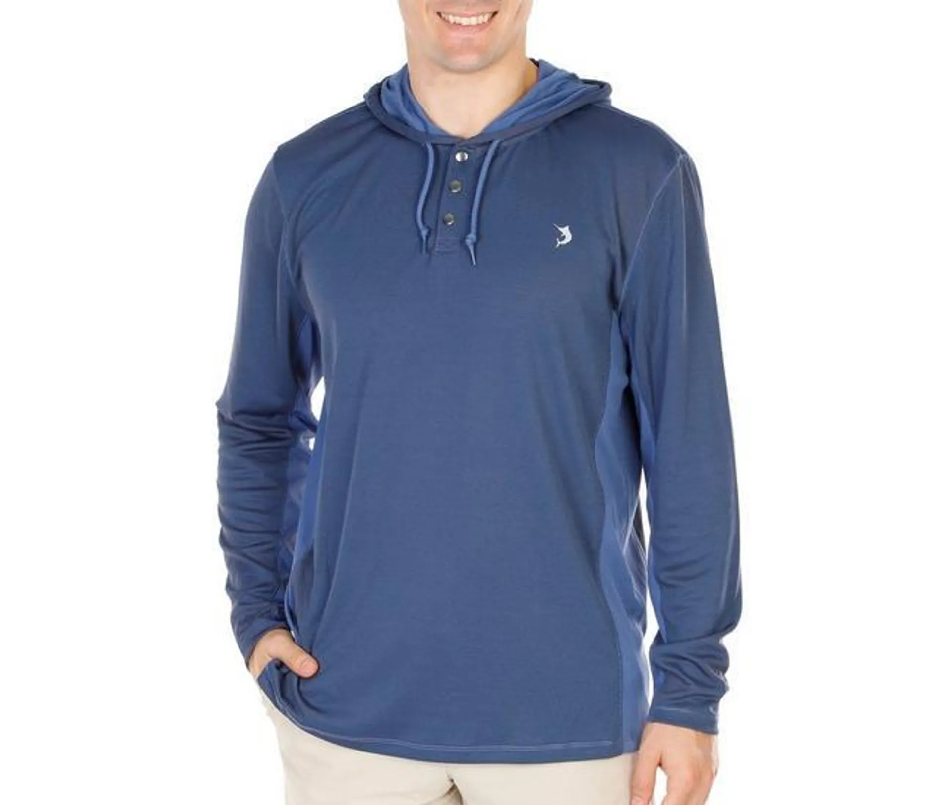 Mens UPF 50+ Popover PCD Long Sleeve Top