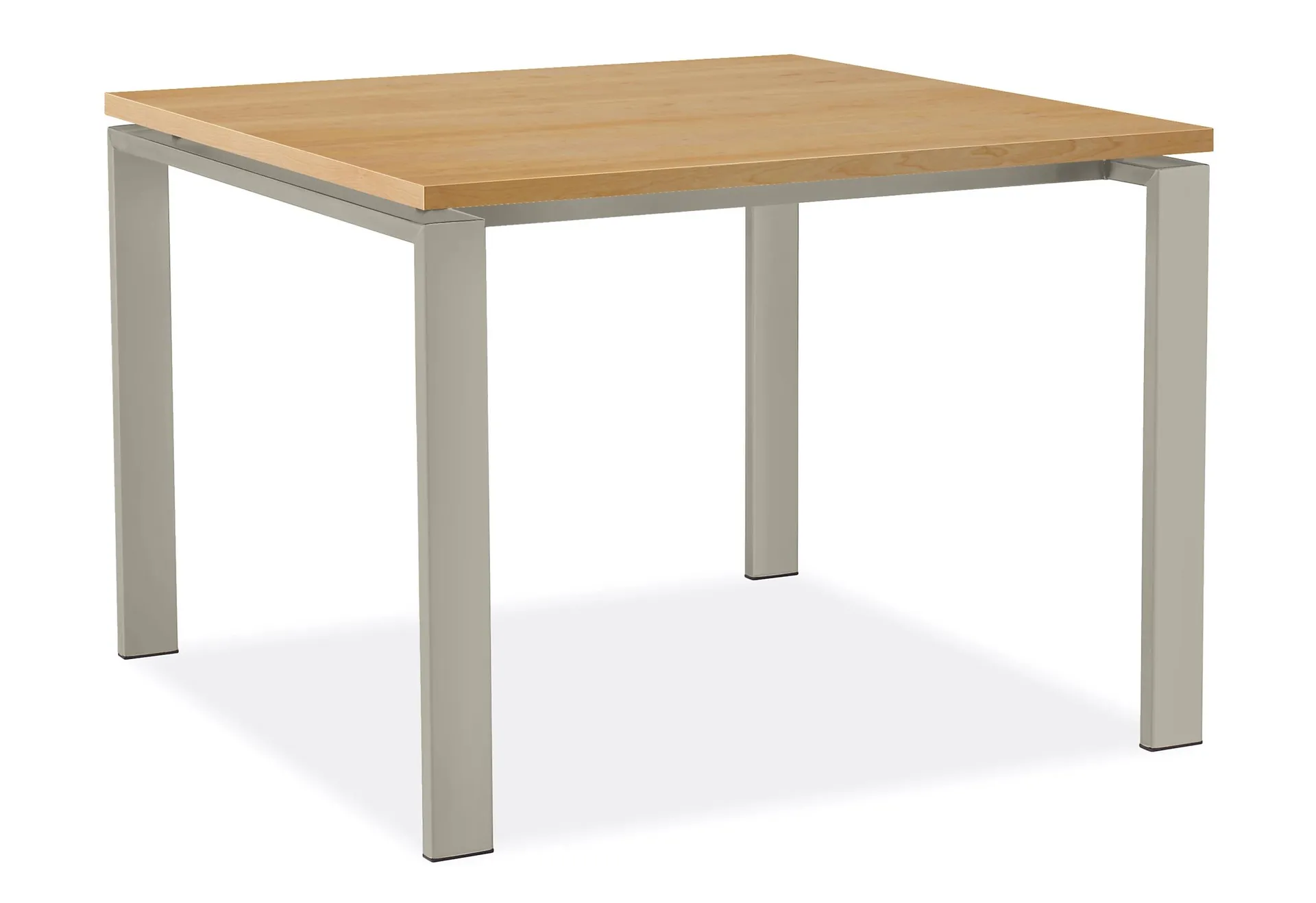 Rand 32w 32d 29h Table in Taupe with Solid Maple Top