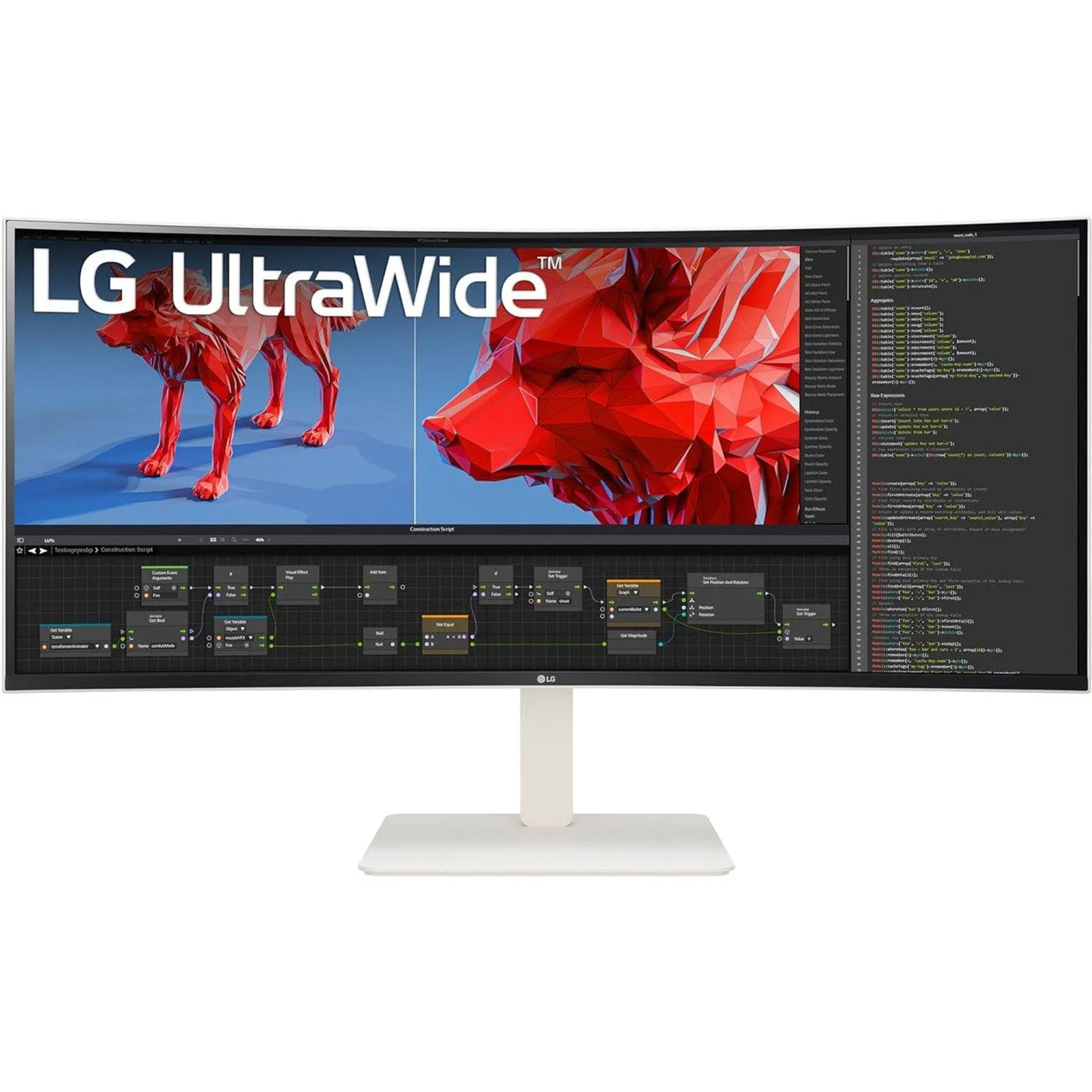 LG 38" UltraWide (38WR85QC-W) Curved Monitor with WQHD Nano IPS Display