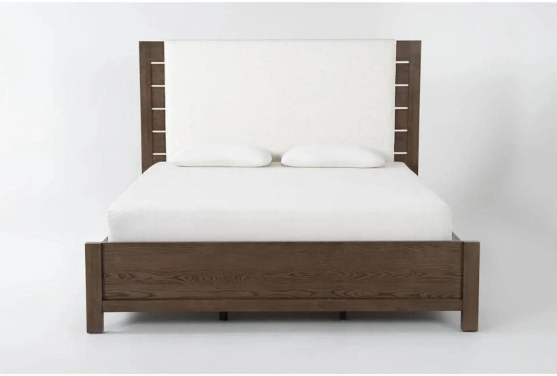 Voyage Brown Queen Wood & Upholstered Panel Bed By Nate Berkus + Jeremiah Brent