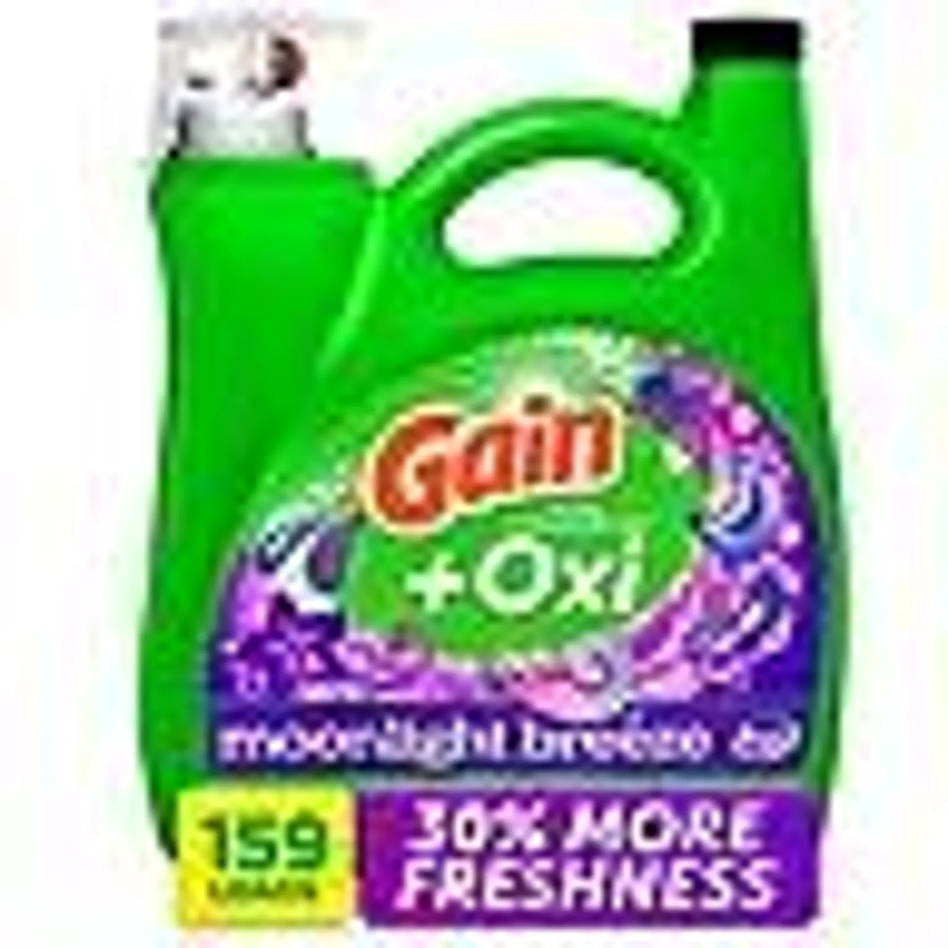 Gain + Oxi Liquid Laundry Detergent, Moonlight Breeze, 159 Loads, 170 fl. oz.