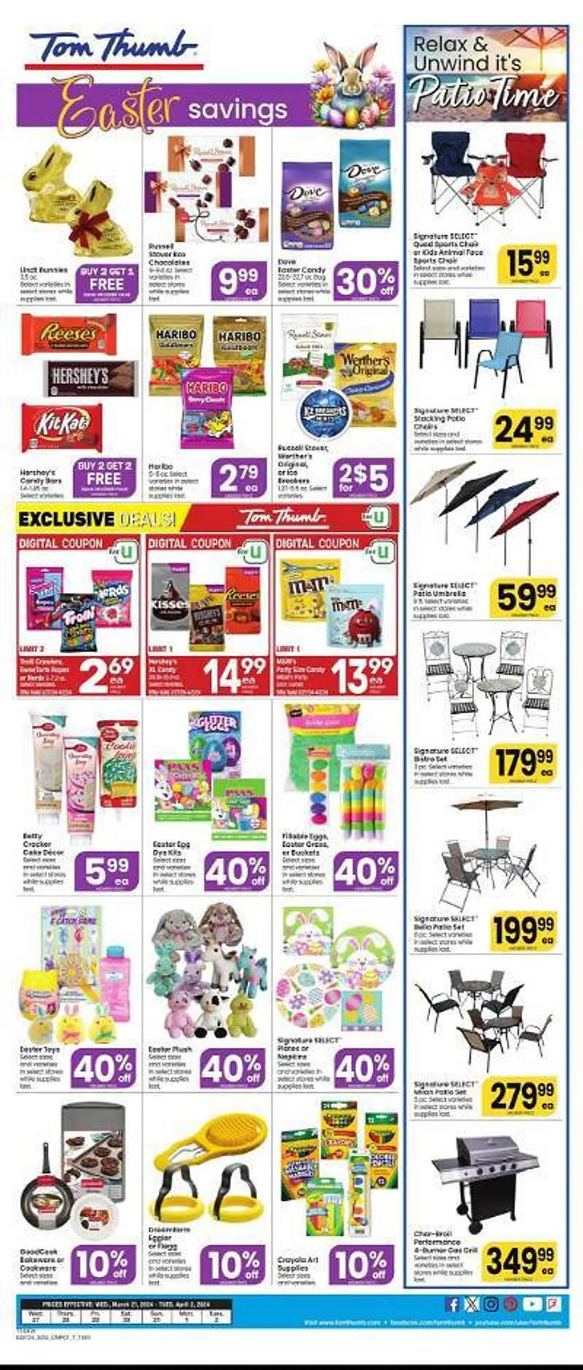 Weekly ad Tom Thumb Weekly Ad from March 27 to April 2 2024 - Page 1