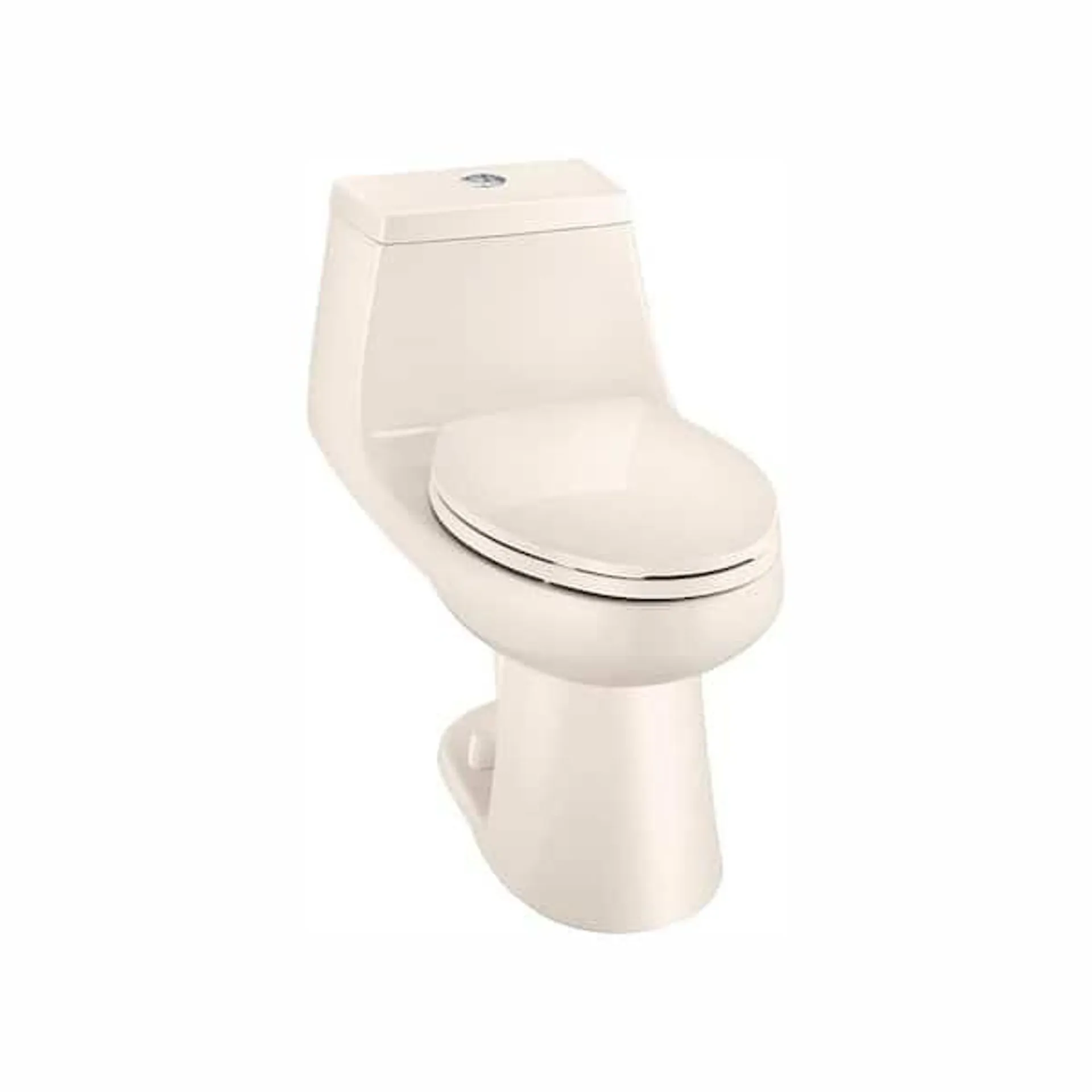 McClure 12 inch Rough In One-Piece 1.1 GPF/1.6 GPF Dual Flush Elongated Toilet in Bone Seat Included