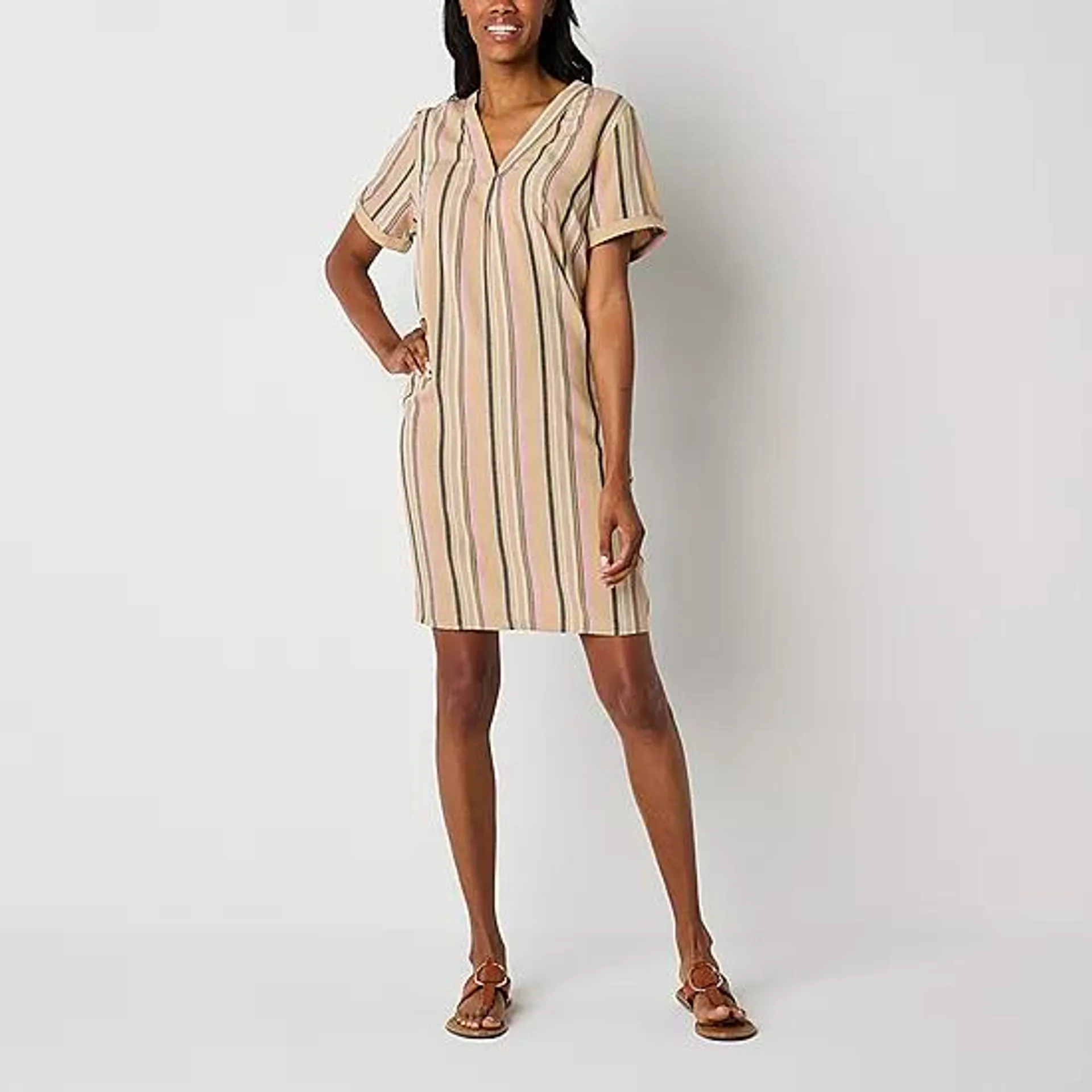 St. John's Bay Short Sleeve Shift Dress