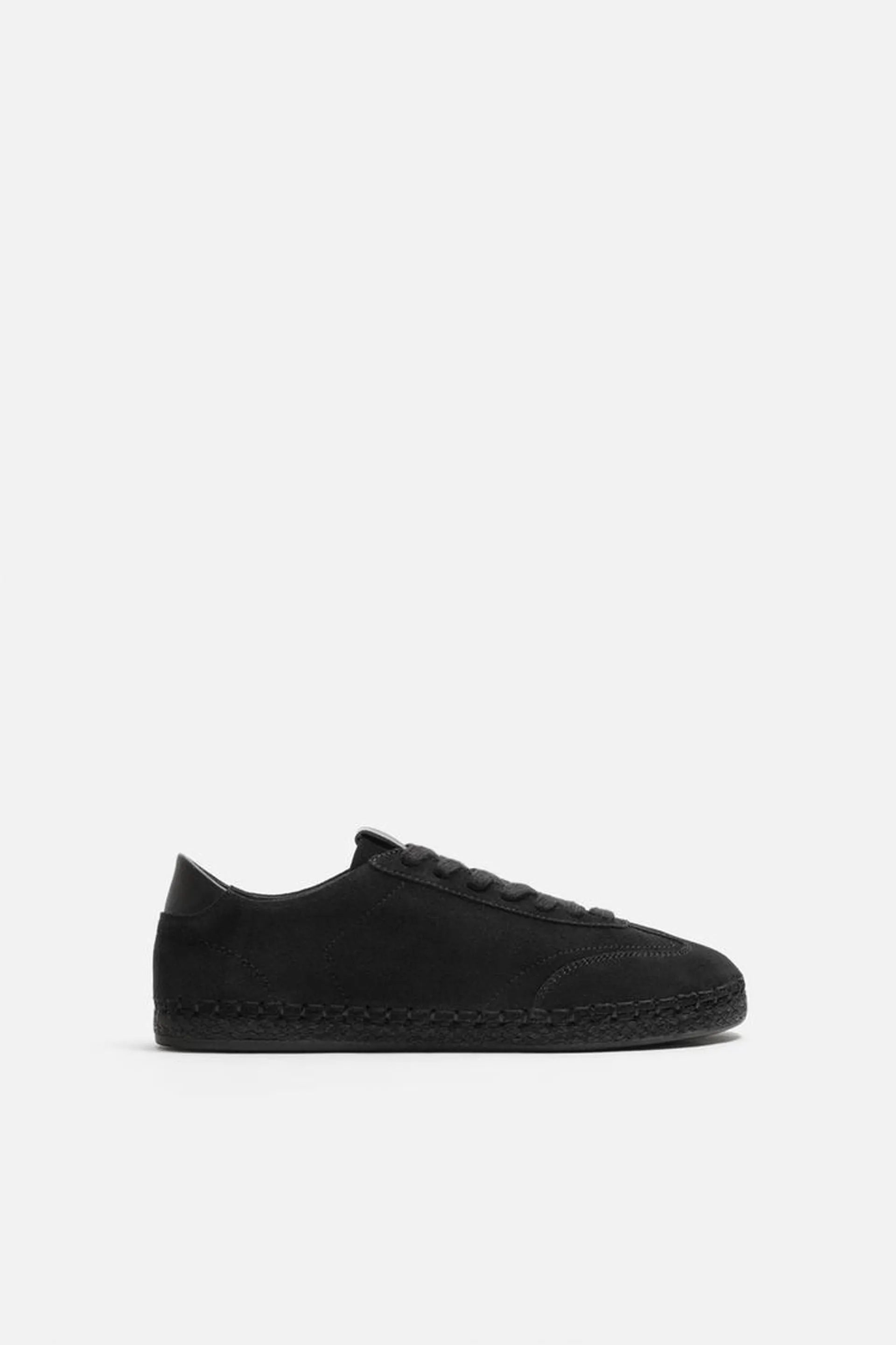 LEATHER JUTE SNEAKERS