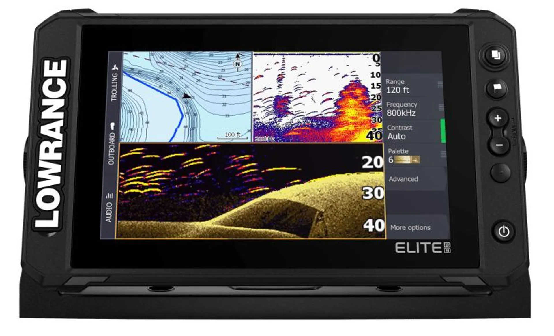 New! Lowrance Elite FS 9 Fish Finder with TotalScan Transducer