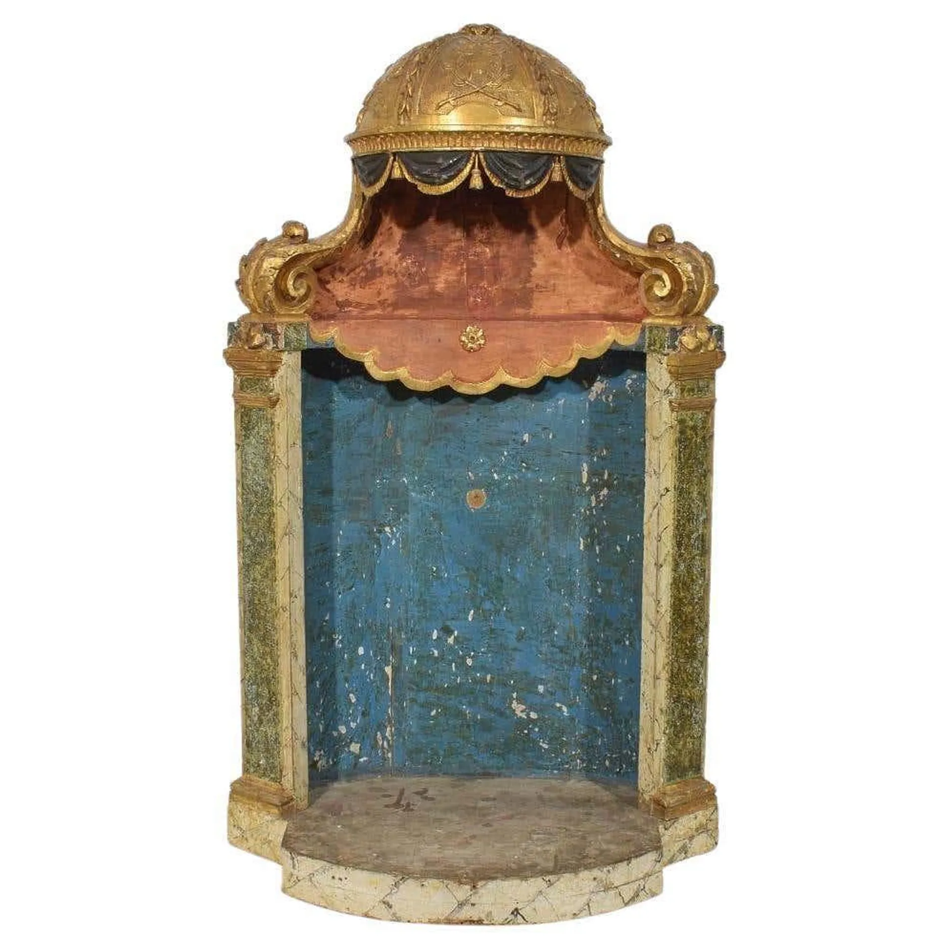 Italian 18th Century Neoclassical Carved Wooden Altar Shrine