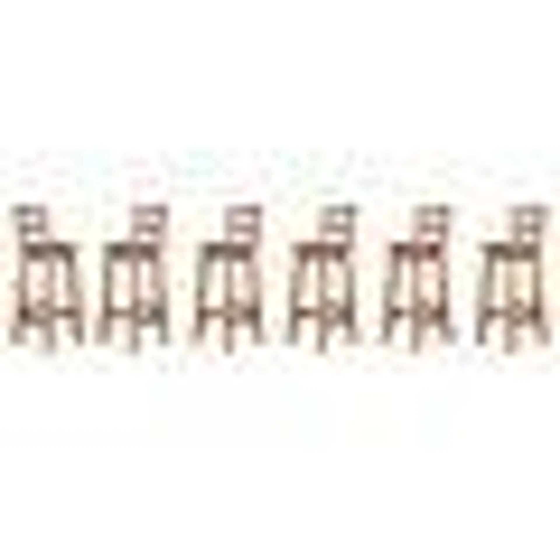 Brutalist Oak Bar Stools, France, 1960s, Set of 6