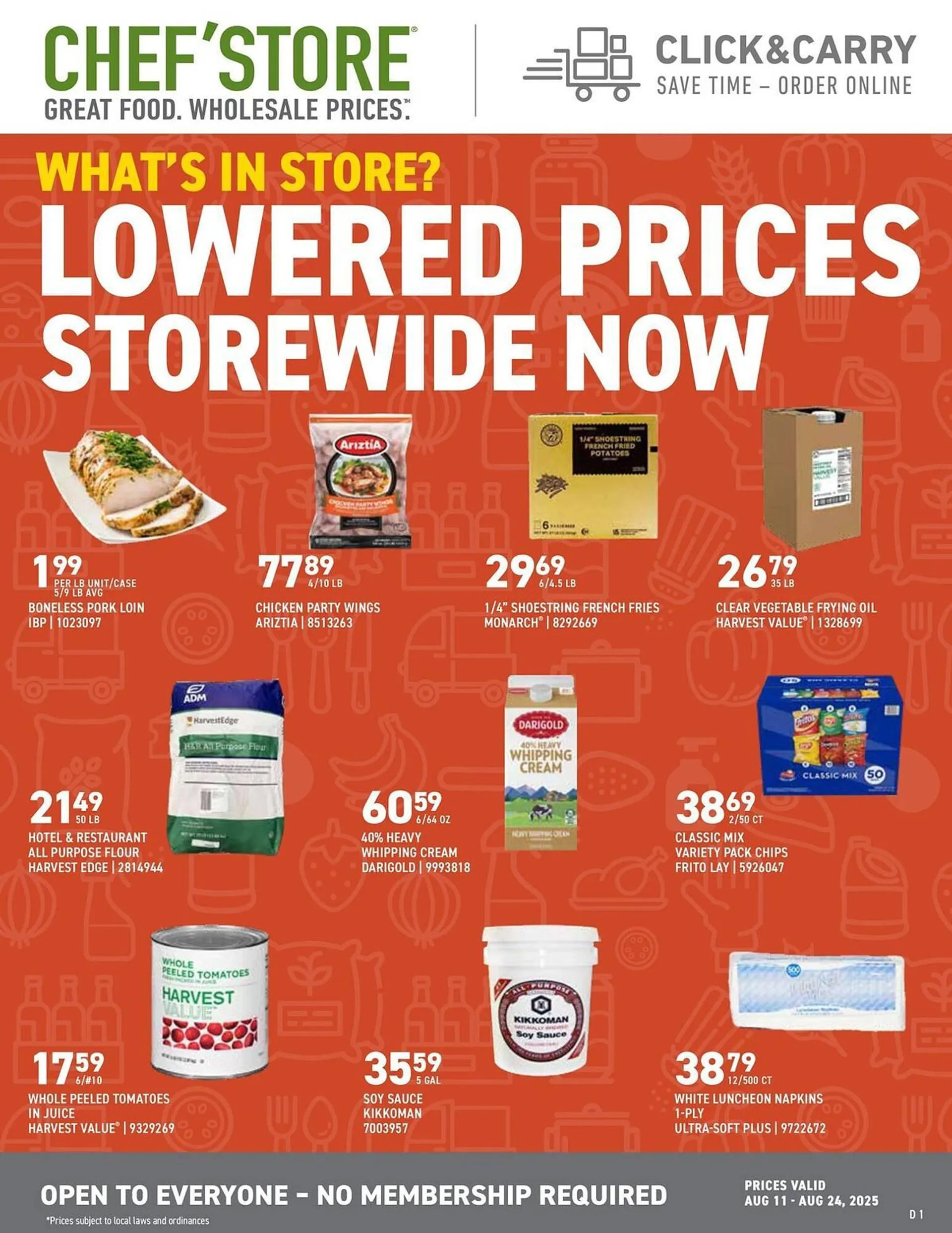 Weekly ad US Foods Chef's Store Weekly Ad from August 11 to August 24 2025 - Page 1
