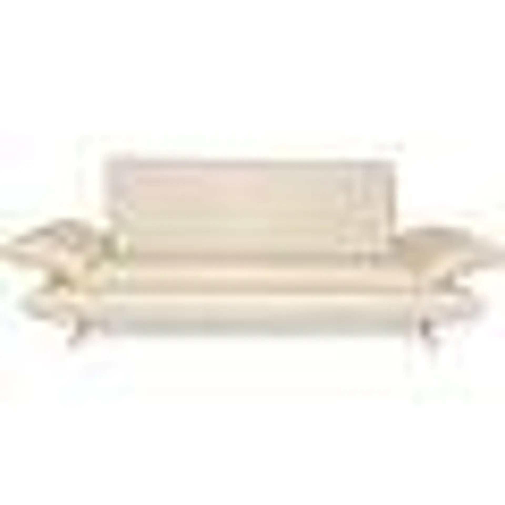 Leather Three Seater Cream Sofa from Koinor Rossini