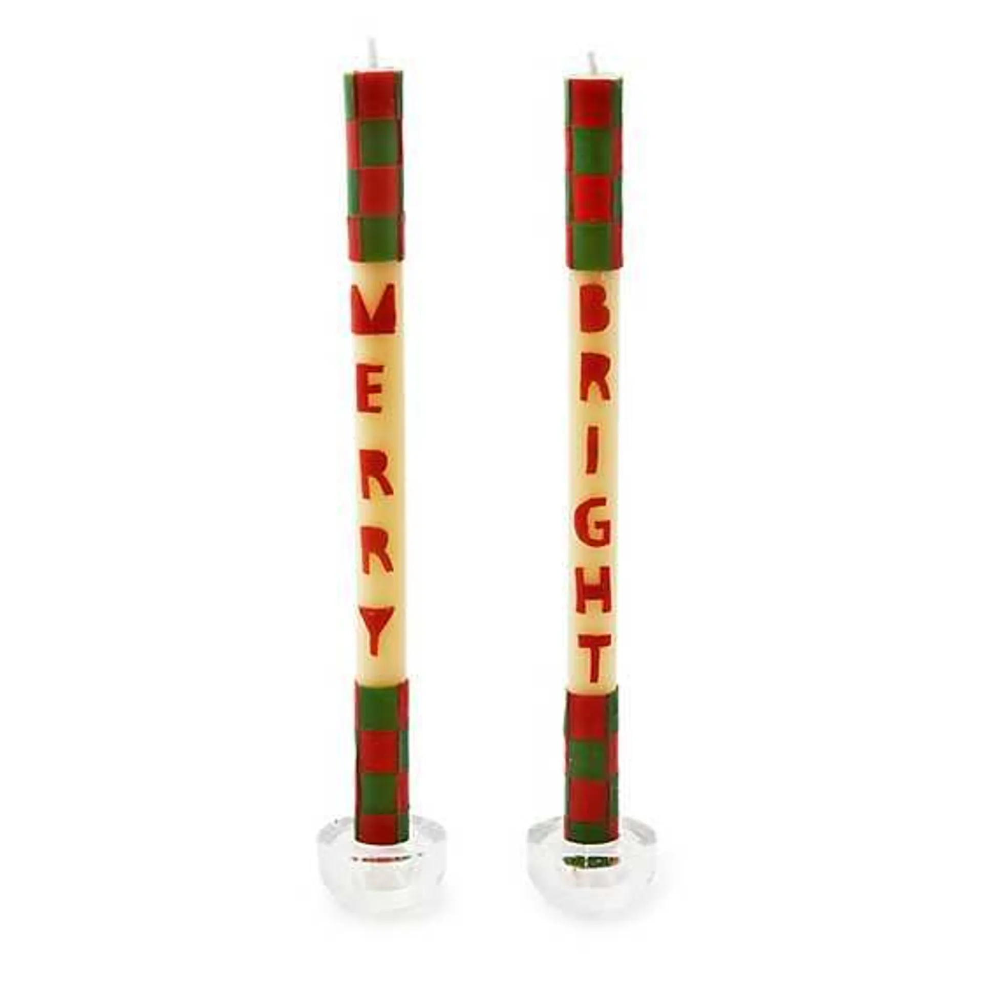 Merry & Bright Dinner Candles, Set of 2