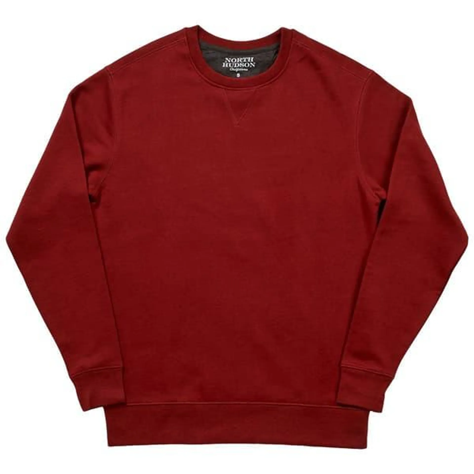 Mens North Hudson Suede Crew V-Notch Sweatshirt