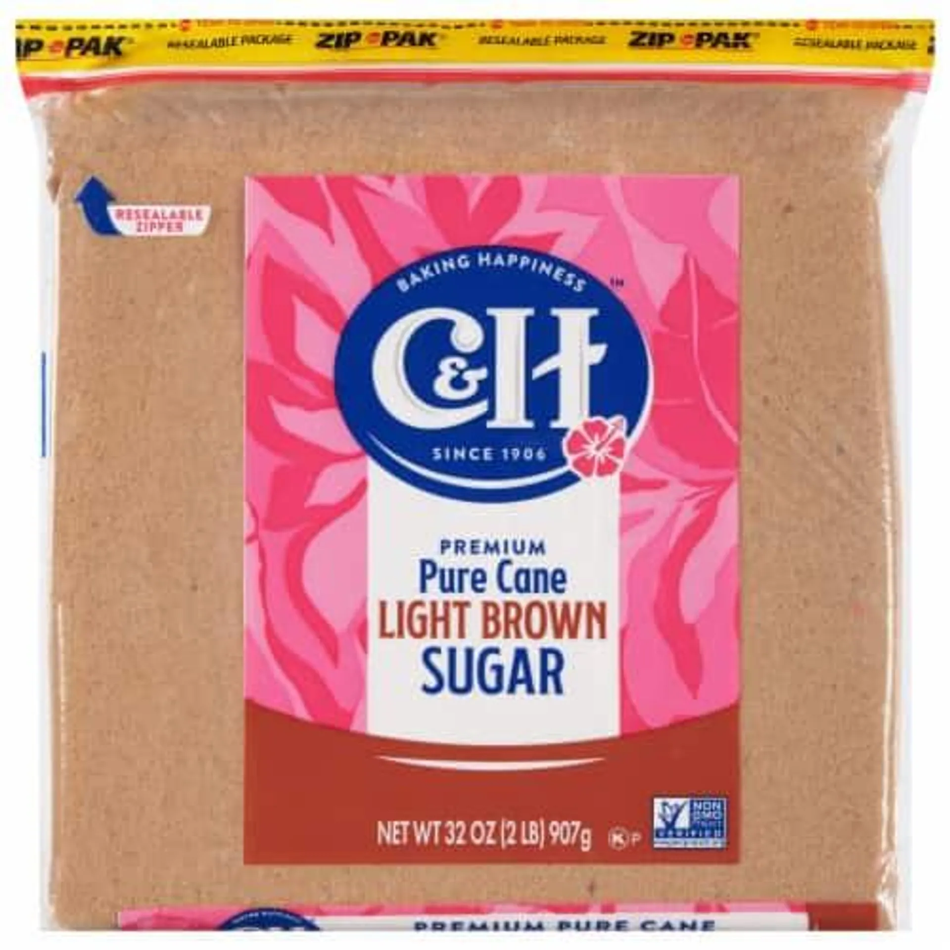 C&H Premium Pure Cane Light Brown Sugar 2 lb