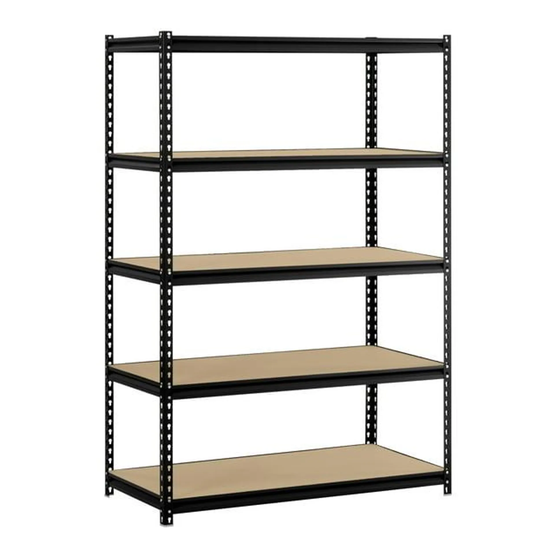 Muscle Rack 48"W x 24"D x 72"H 5-Shelf Steel Freestanding Shelving Unit; Black