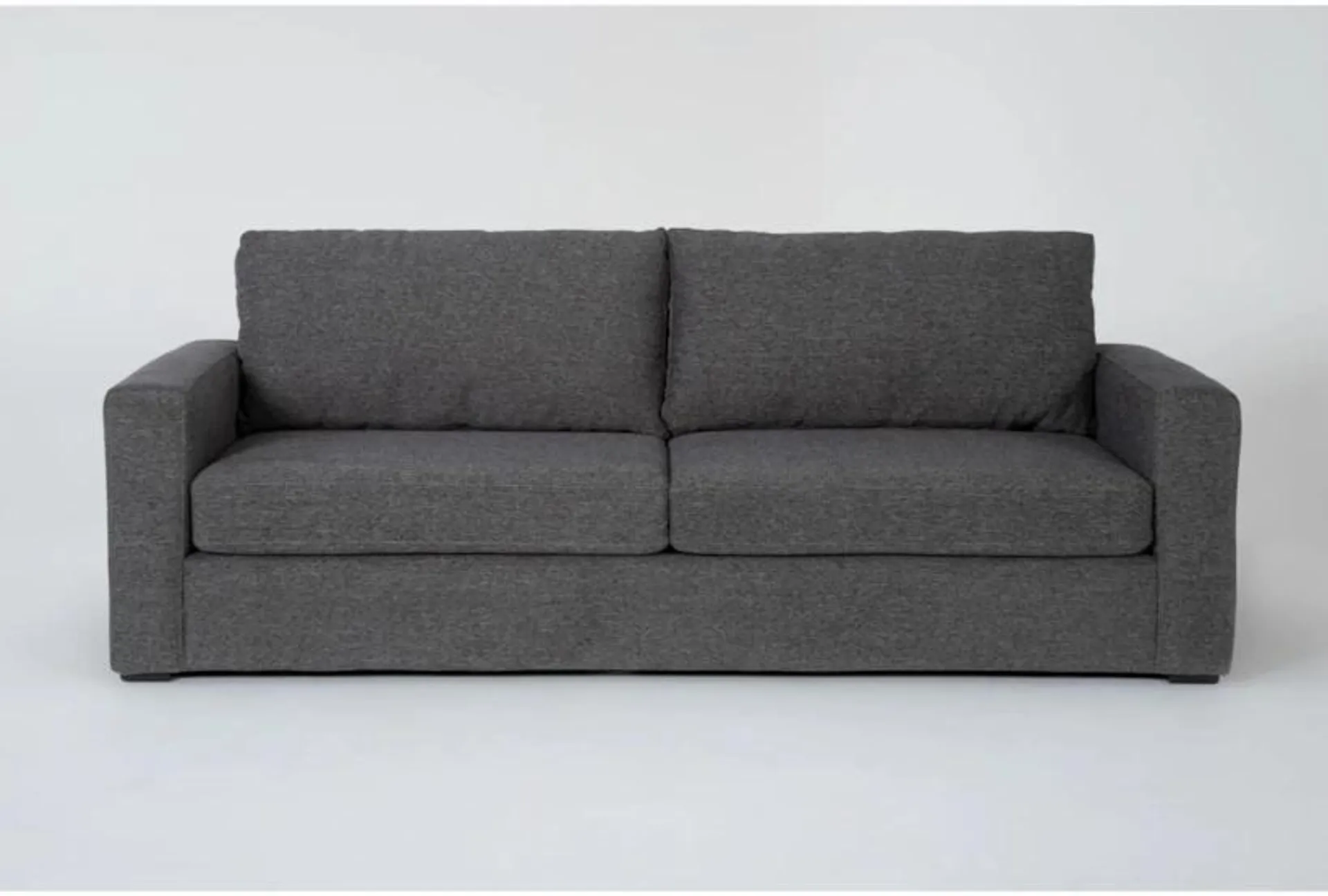 Araceli II Pewter Grey Fabric 95" Sofa | Loose Reversible Back