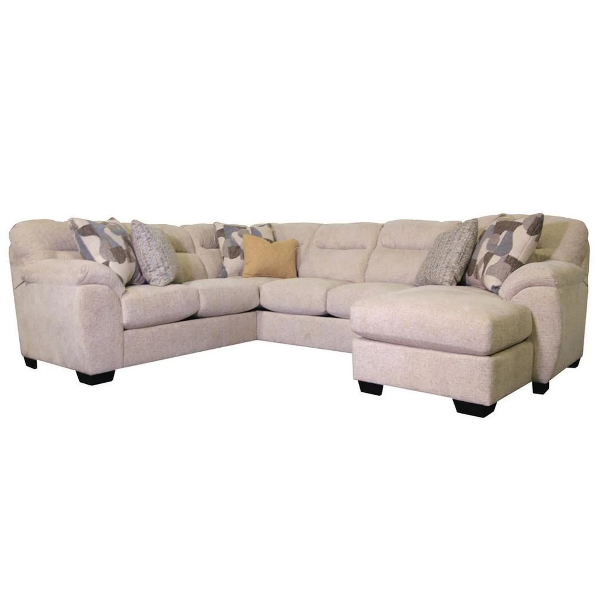 3 - Piece Cabral Beige Sectional with Chaise