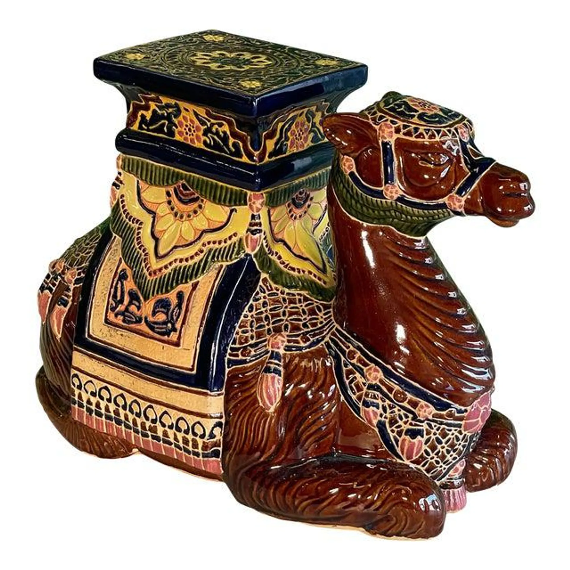 Ceramic Camel Hand Painted Garden Stool