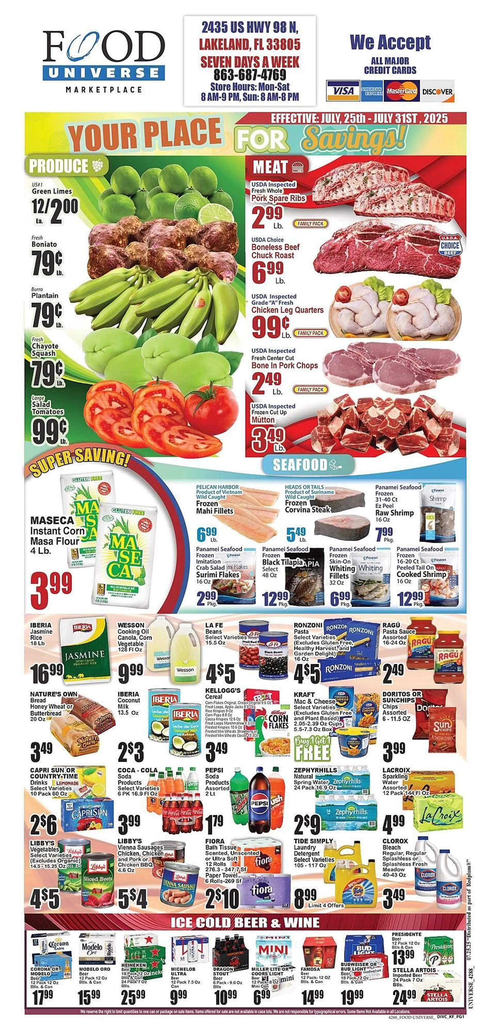 Weekly ad Food Universe Weekly Ad from July 25 to July 31 2025 - Page 1