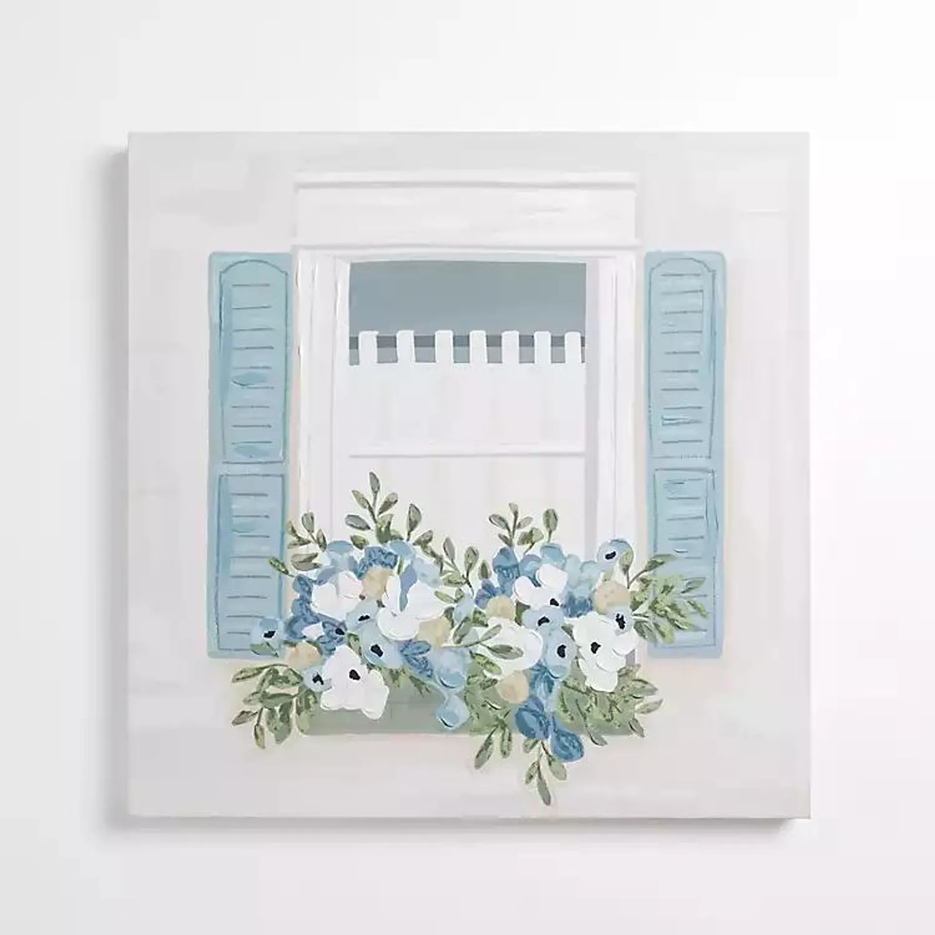 Flower Box Blues Canvas Art Print