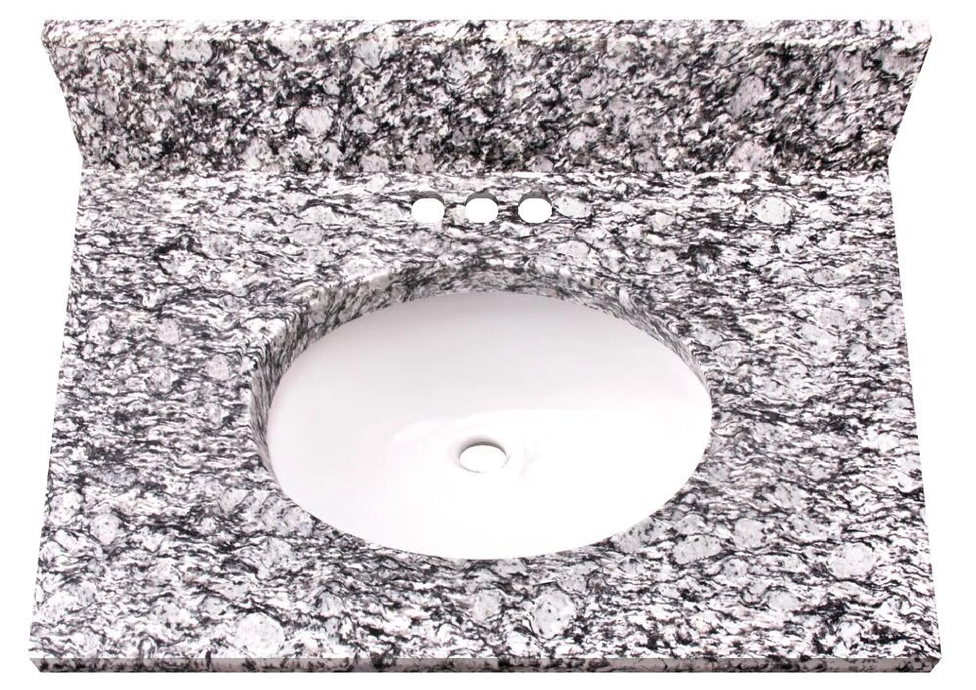 Tuscany® 31"W x 22"D Night Dive Granite Vanity Top with Oval Undermount Bowl