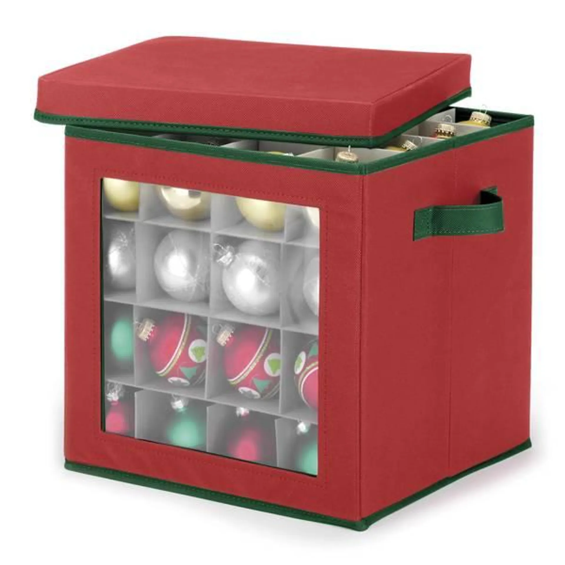 64 Compartment Holiday Ornament Storage Cube