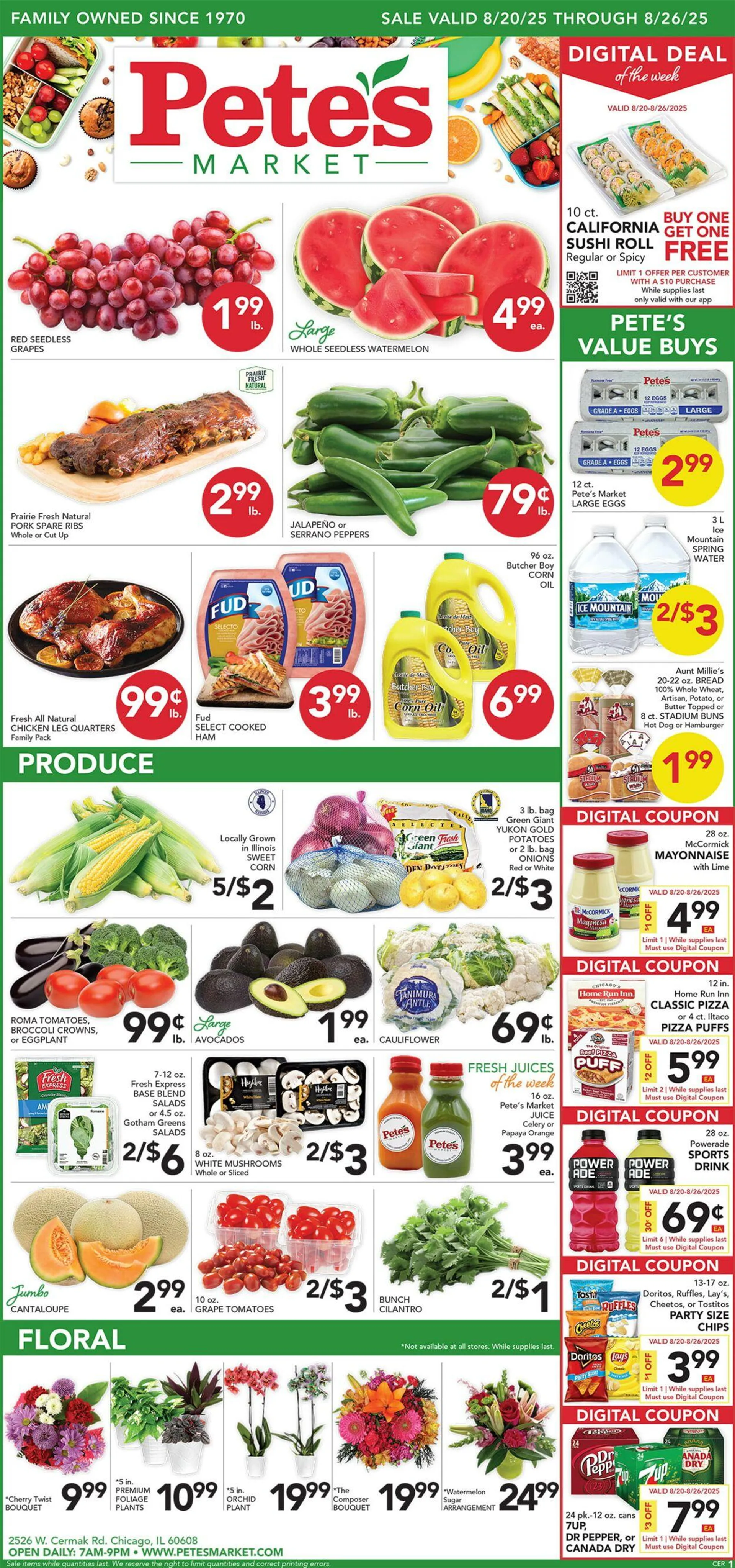 Weekly ad Pete's Fresh Market Current weekly ad from August 20 to August 26 2025 - Page 1