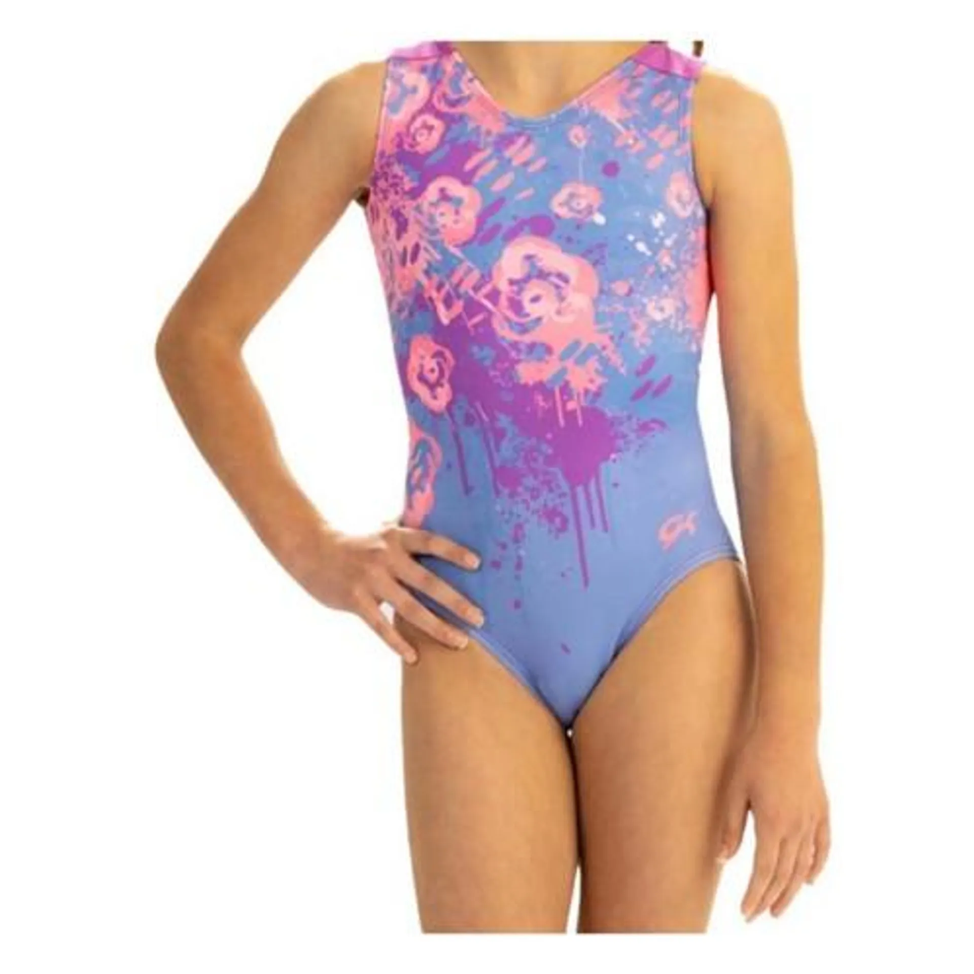 Girls' GK Elite Sportswear Floral Splatter Leotard