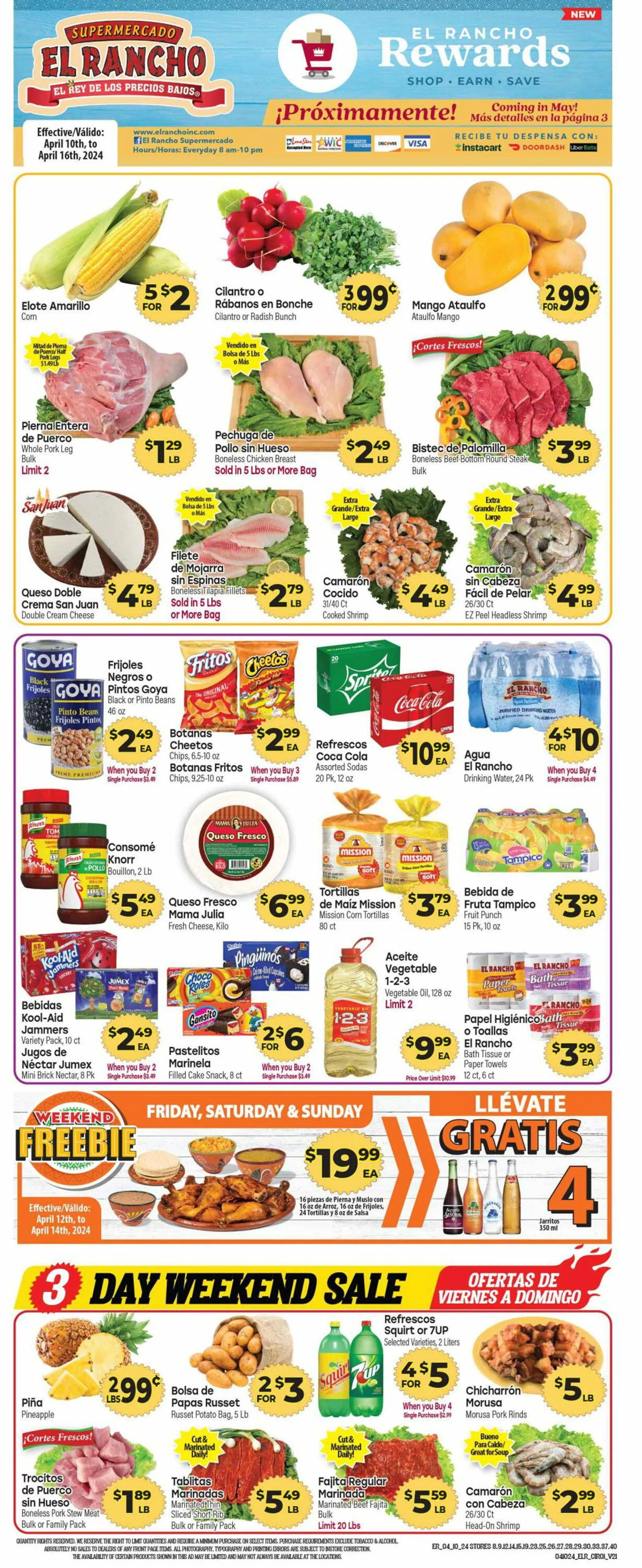 Weekly ad El Rancho from April 10 to April 16 2024 - Page 1