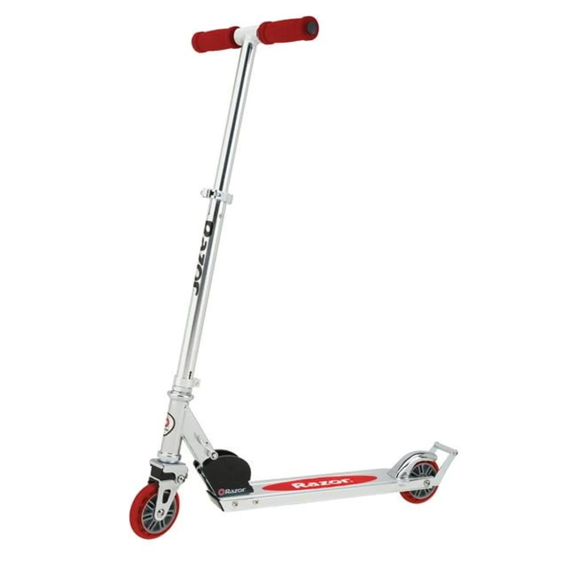 Razor A2 Kick Scooter – Red, Wheelie Bar, Foldable, Lightweight, for Child Ages 5+