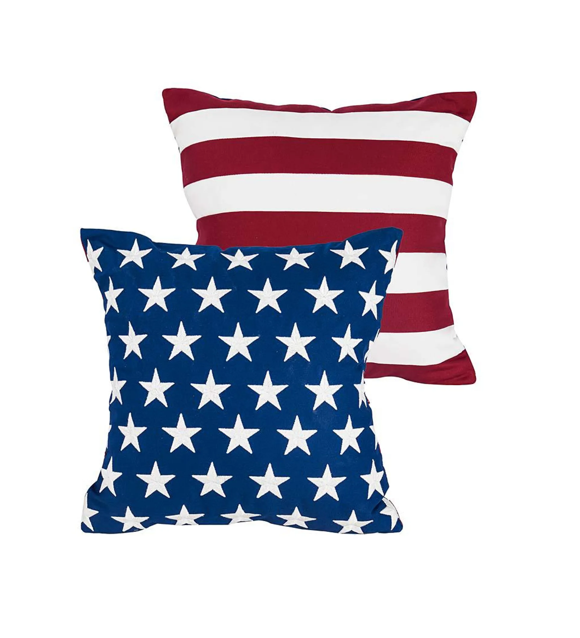 Star-Spangled Double-Sided Cotton Flag Pillow