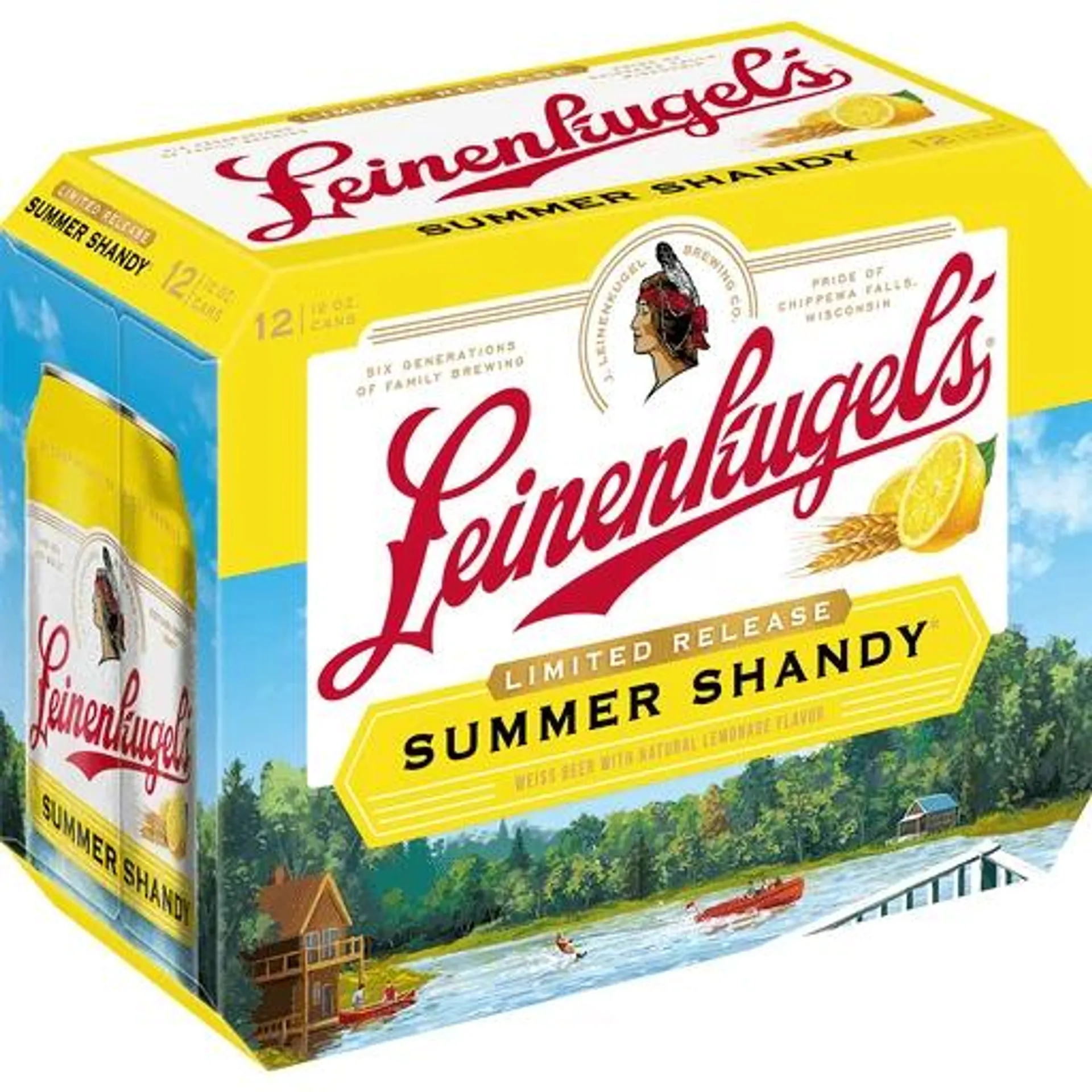 Leinenkugel's Summer Shandy Beer, 12 Pack, 12 fl. oz. Cans, 4.2% ABV