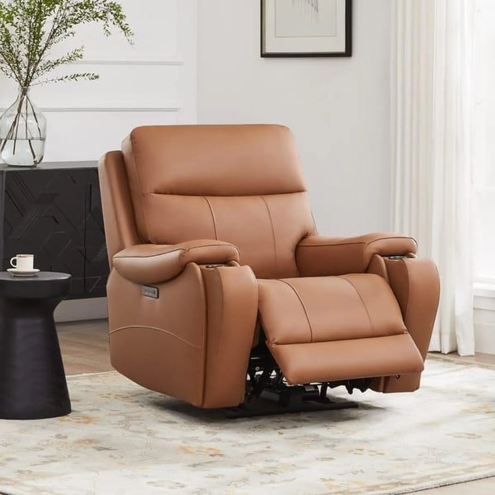 Gavin Power Genuine Leather Recliner Chair Zero-Gravity Recliner