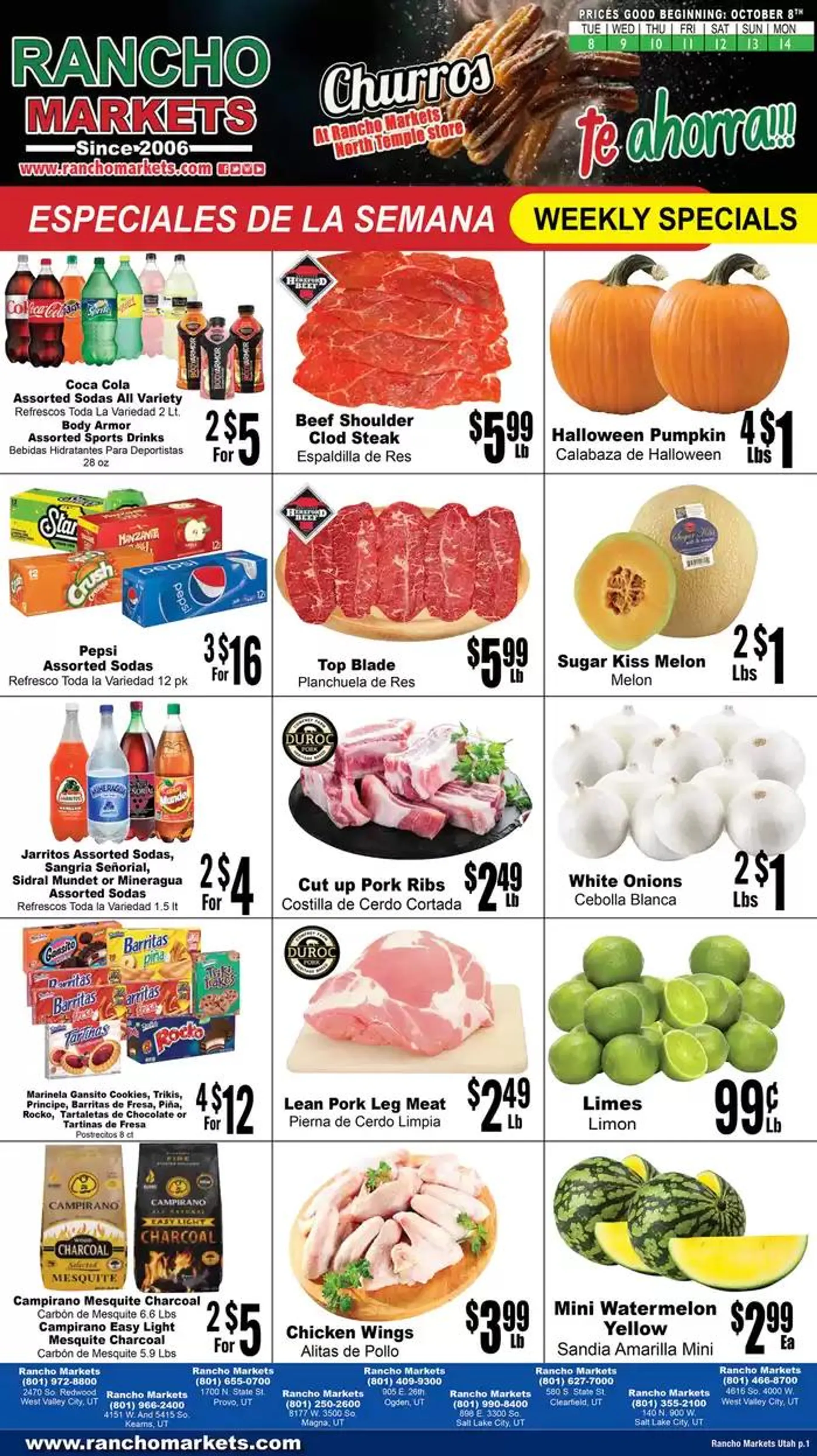 Weekly ad Flyer Rancho Markets from October 14 to October 28 2024 - Page 1