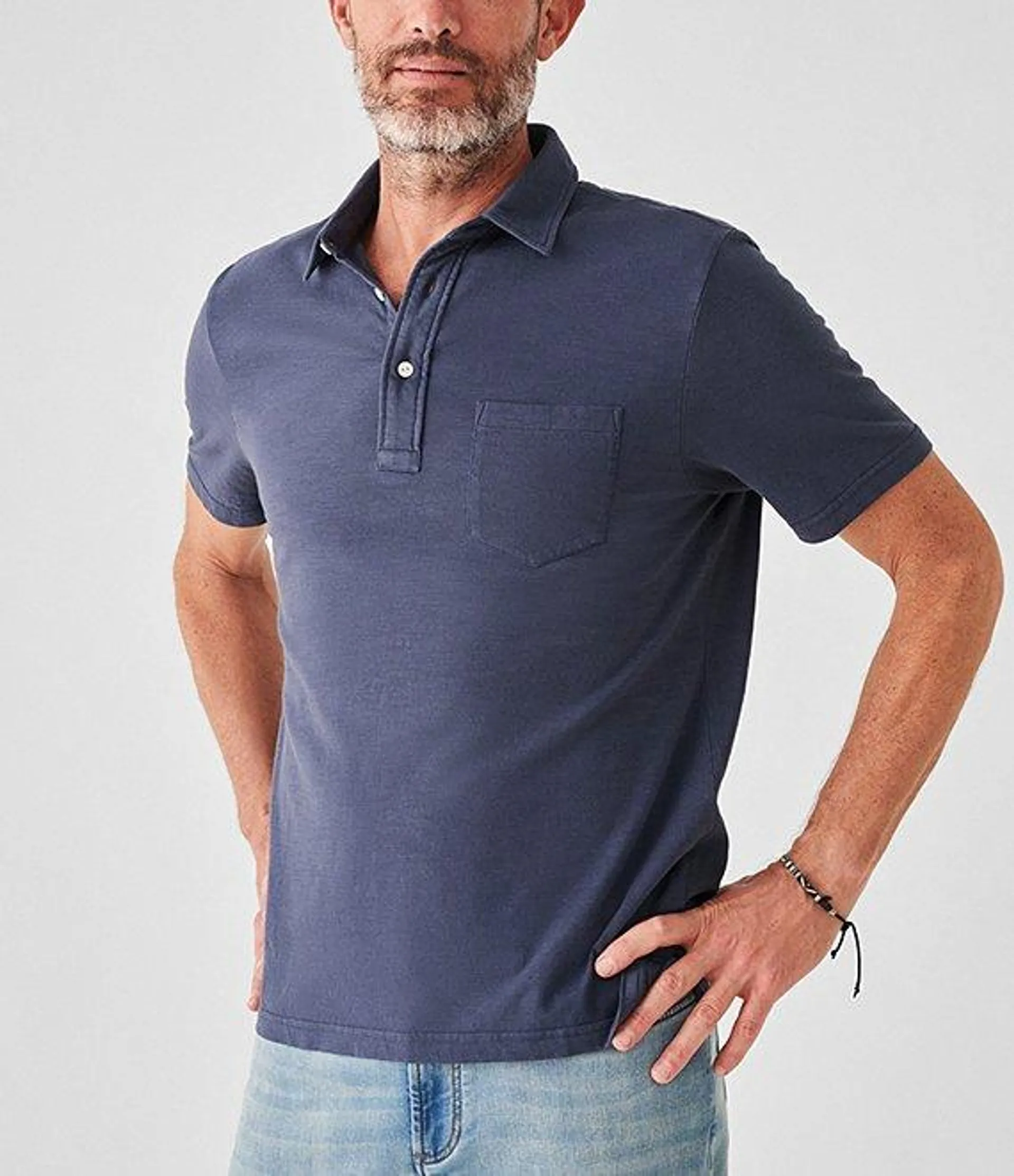 Sunwashed Short-Sleeve Polo Shirt