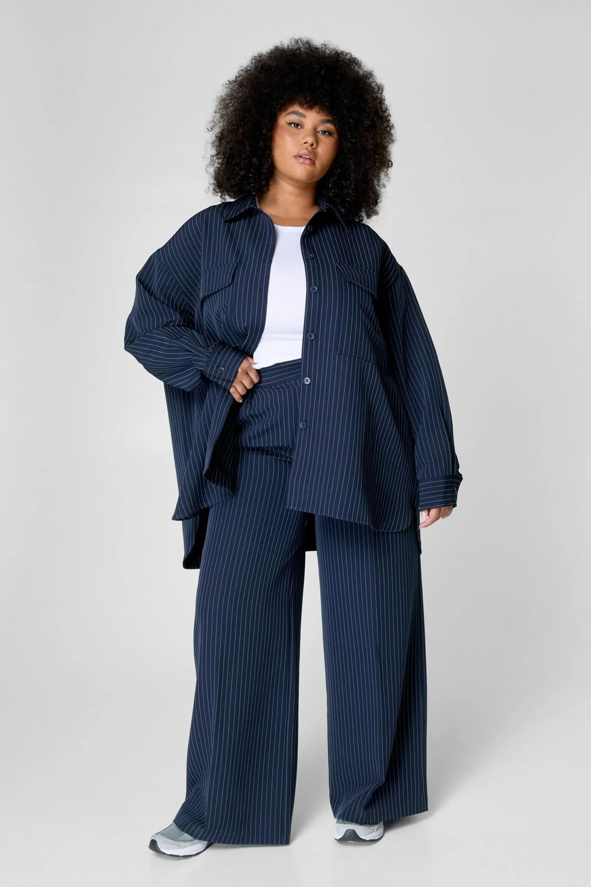 Plus Premium Tailored Pinstripe Trouser