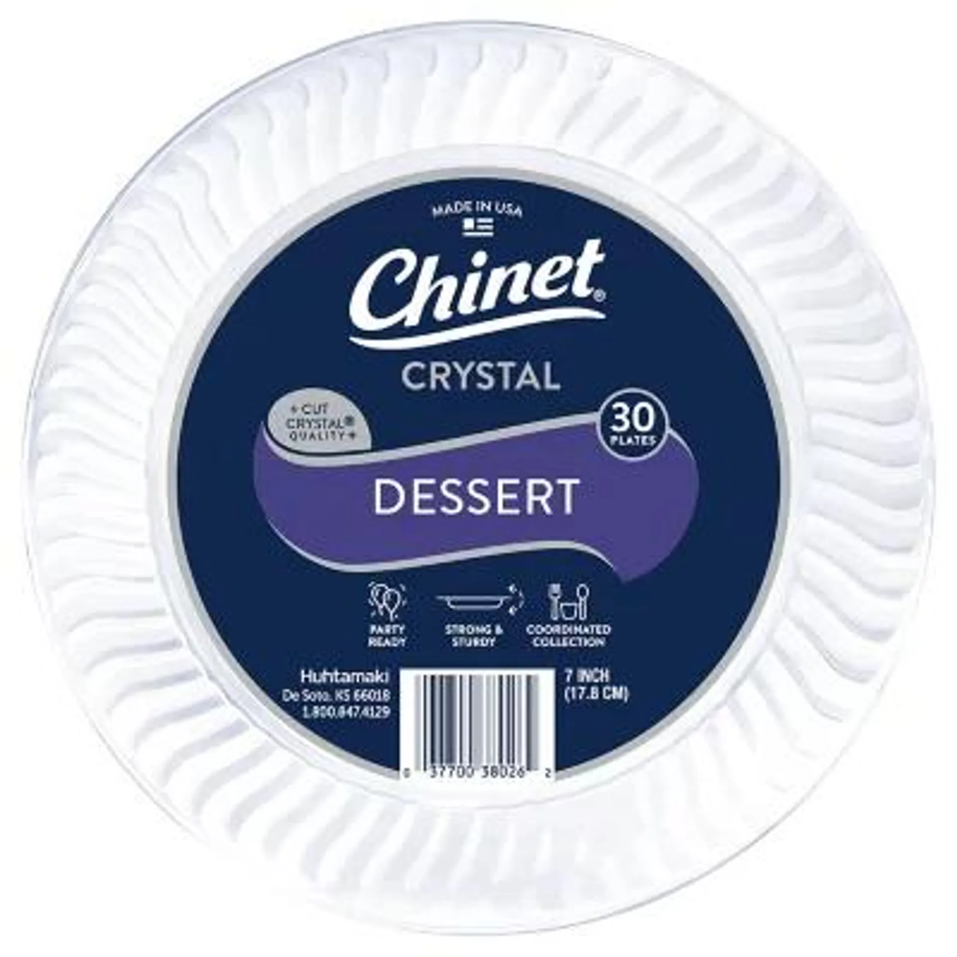 Chinet Crystal Clear Plastic Dessert Plate, 7" 150 ct.